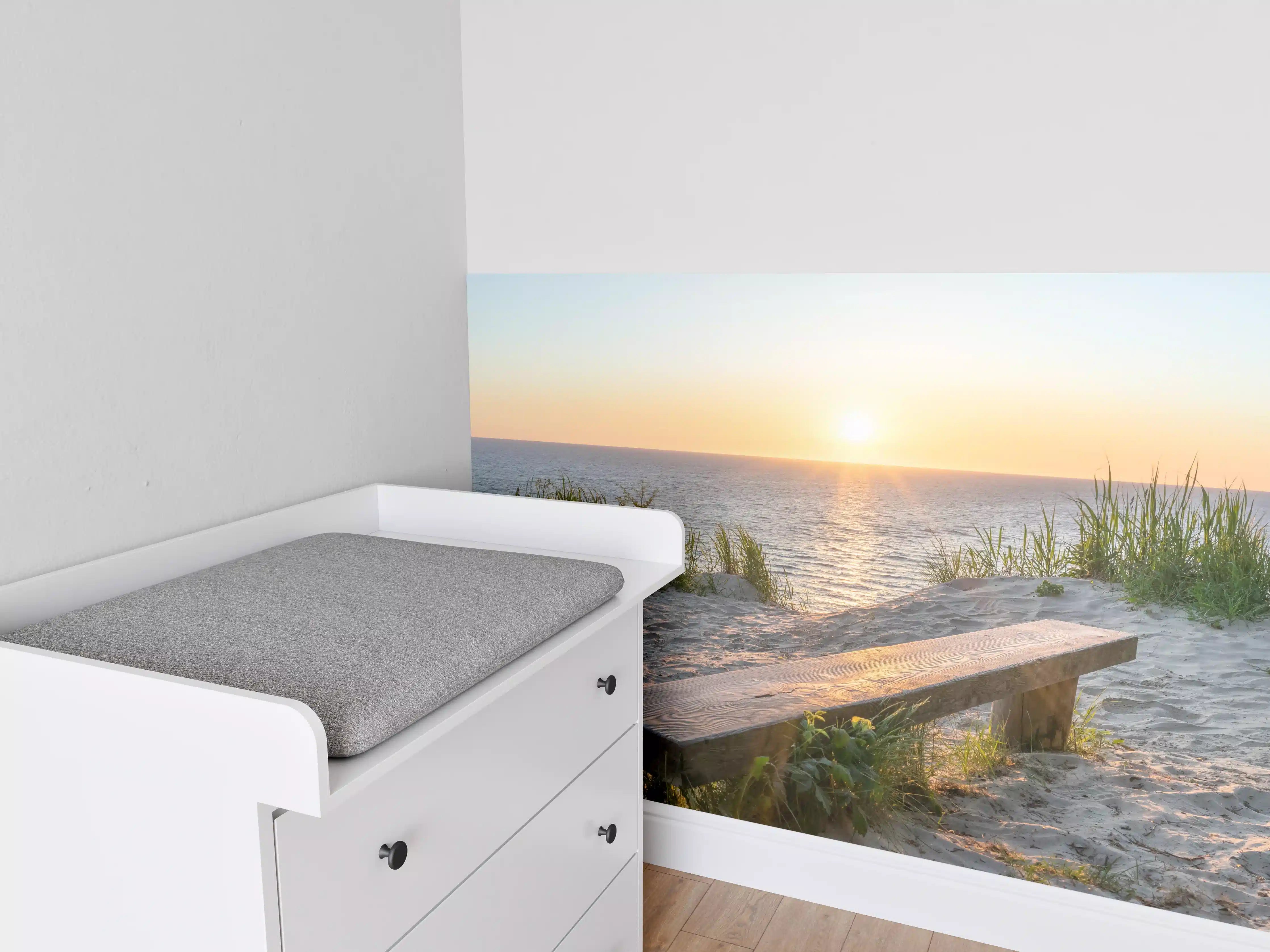 Babyzimmer Wandgestaltung - Ruhiger Sonnenuntergang - Ostsee