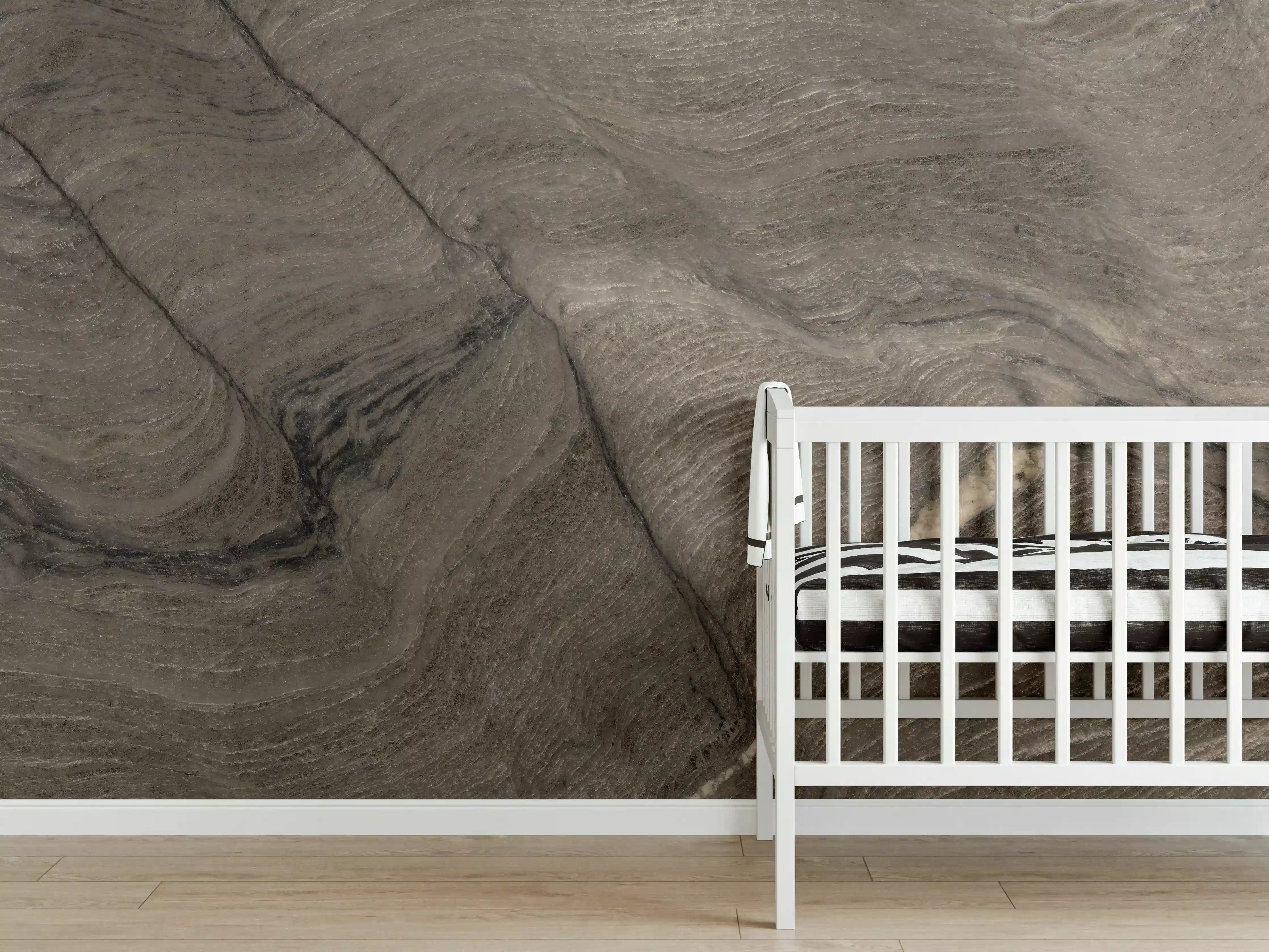 Babyzimmer Wandgestaltung - Rustikale Marmor Textur