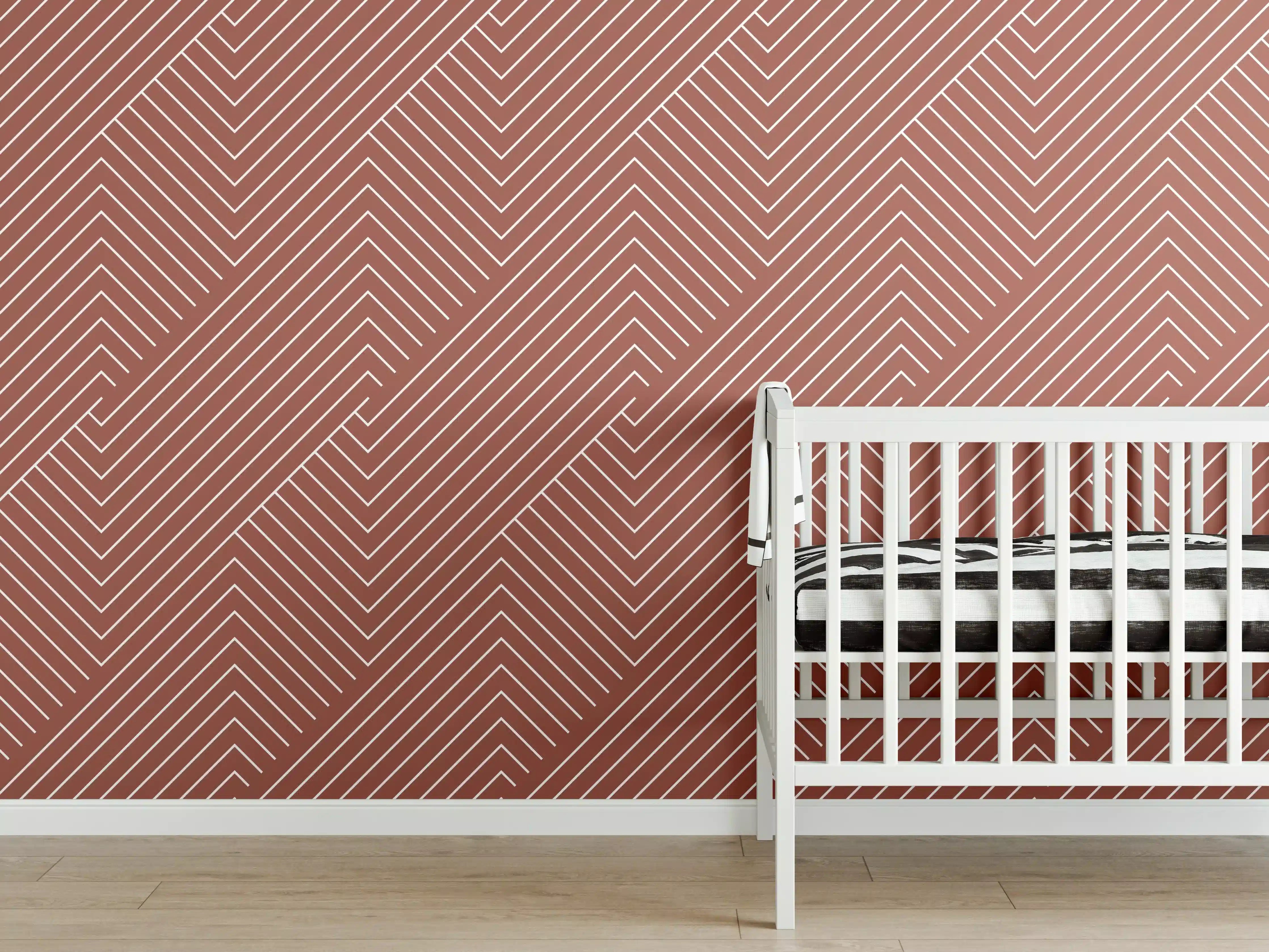 Babyzimmer Wandgestaltung - Rustikale Metallwand mit Rostoptik
