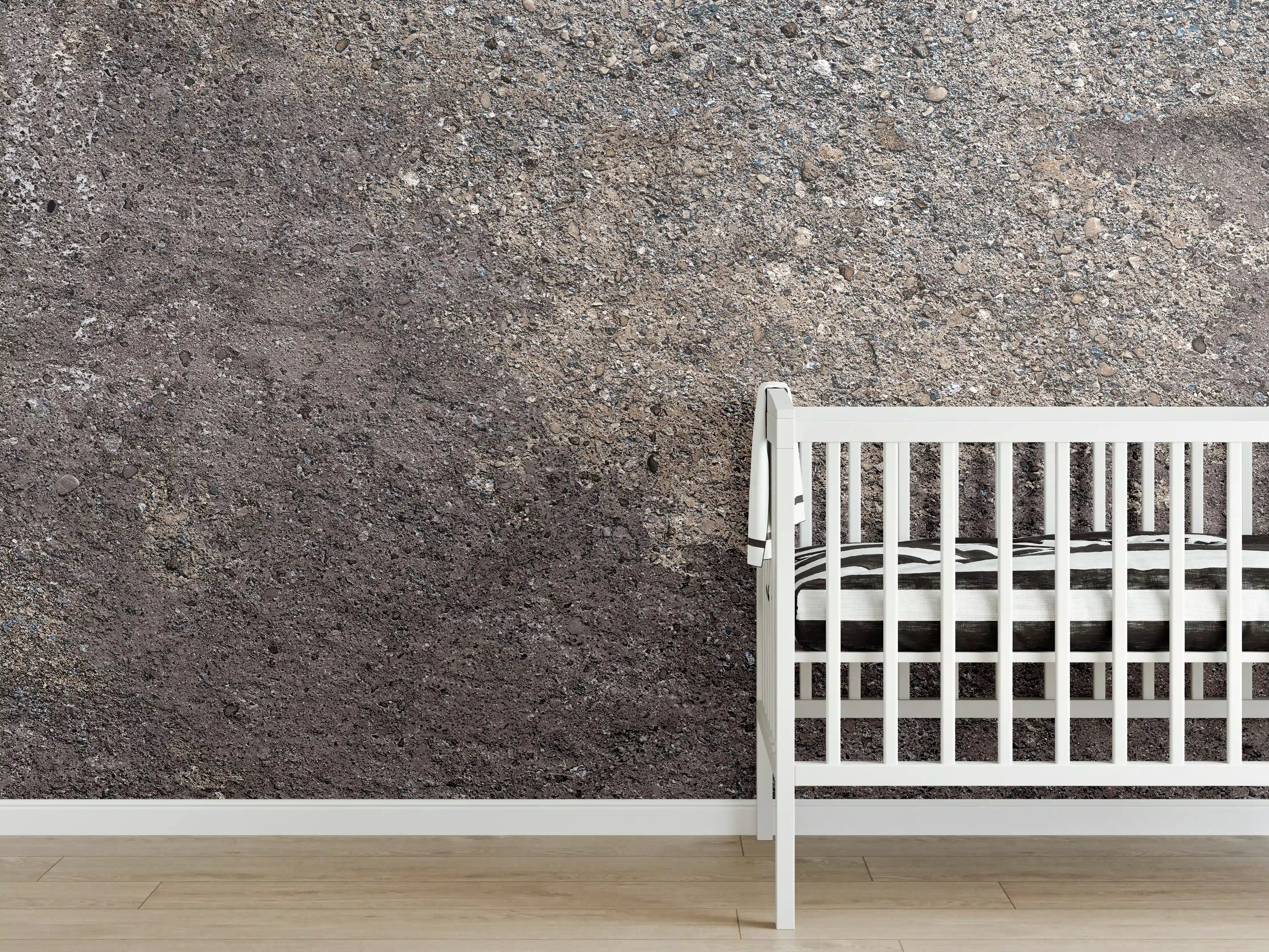 Babyzimmer Wandgestaltung - Rustikale Naturstein Textur