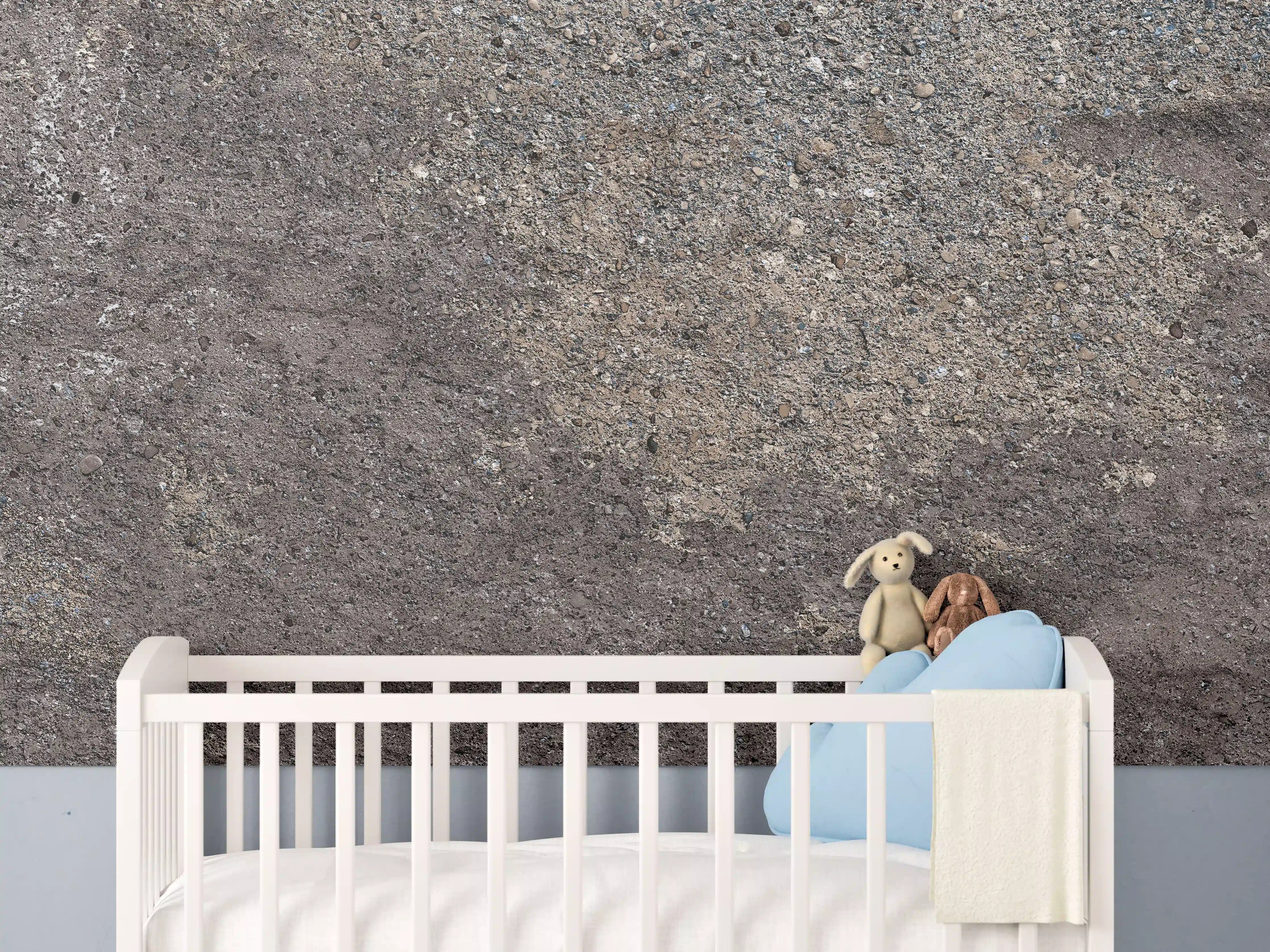 Babyzimmer Wandgestaltung - Rustikale Naturstein Textur