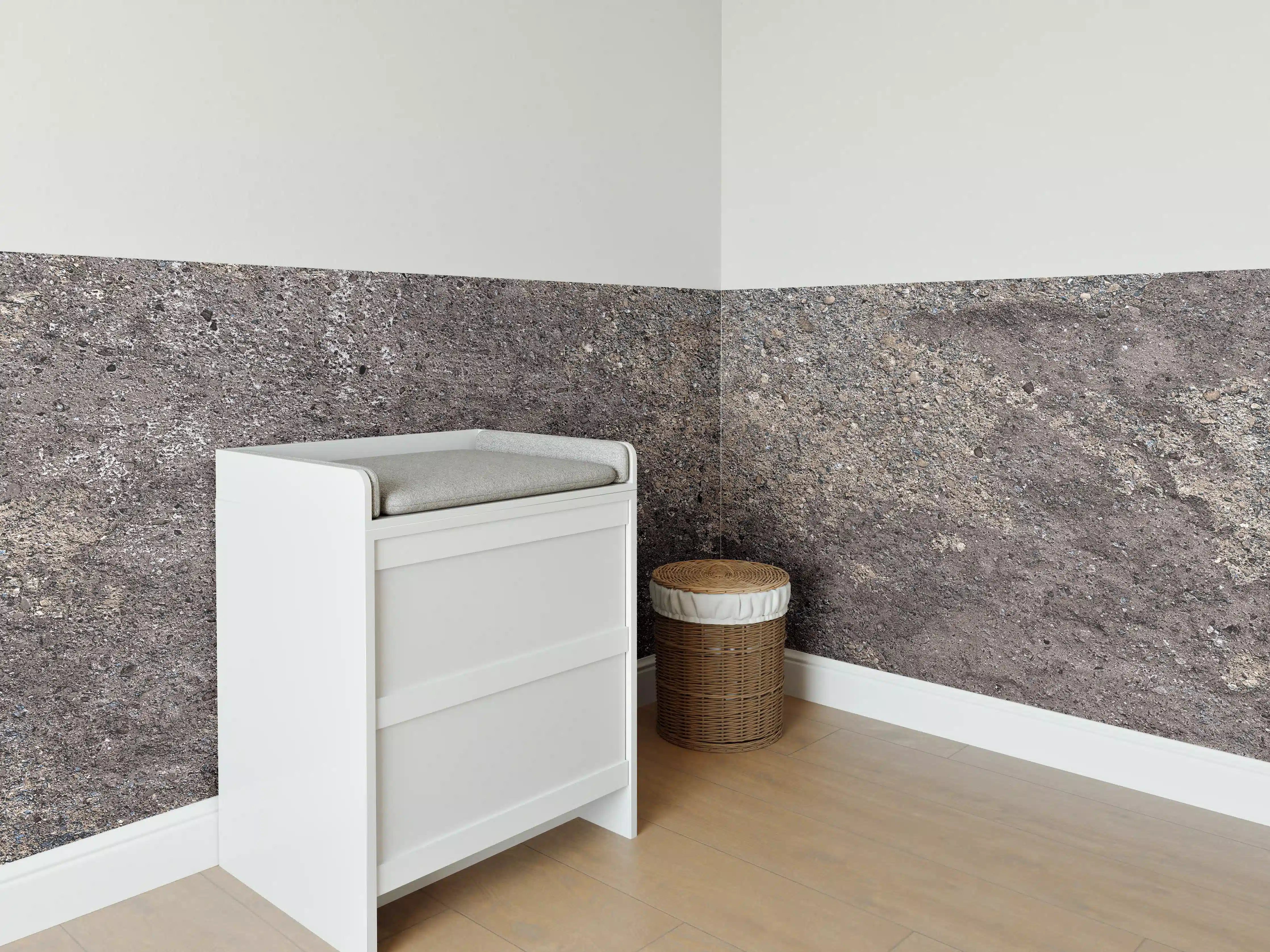 Babyzimmer Wandgestaltung - Rustikale Naturstein Textur