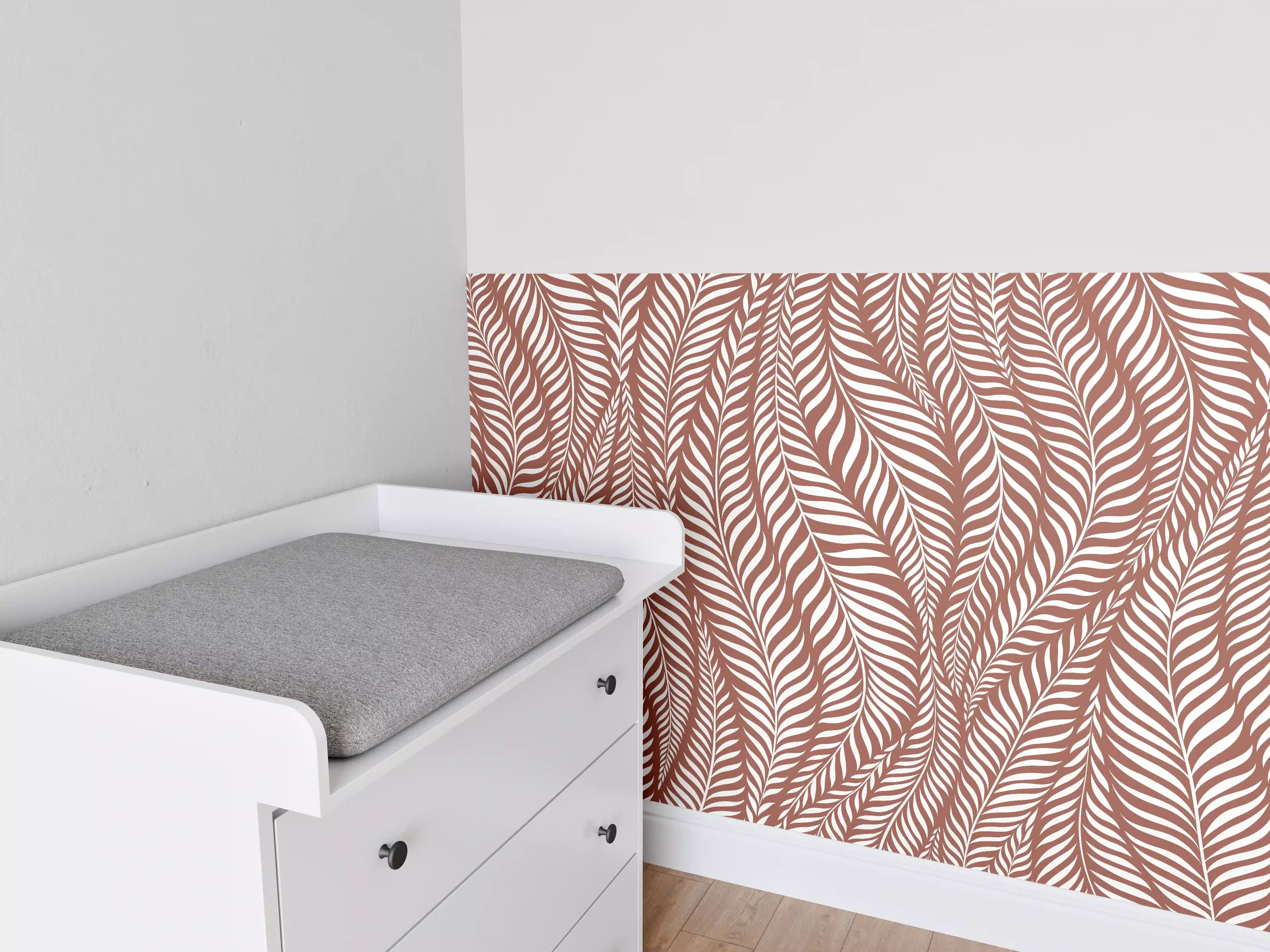 Babyzimmer Wandgestaltung - Rustikale Rasenmuster