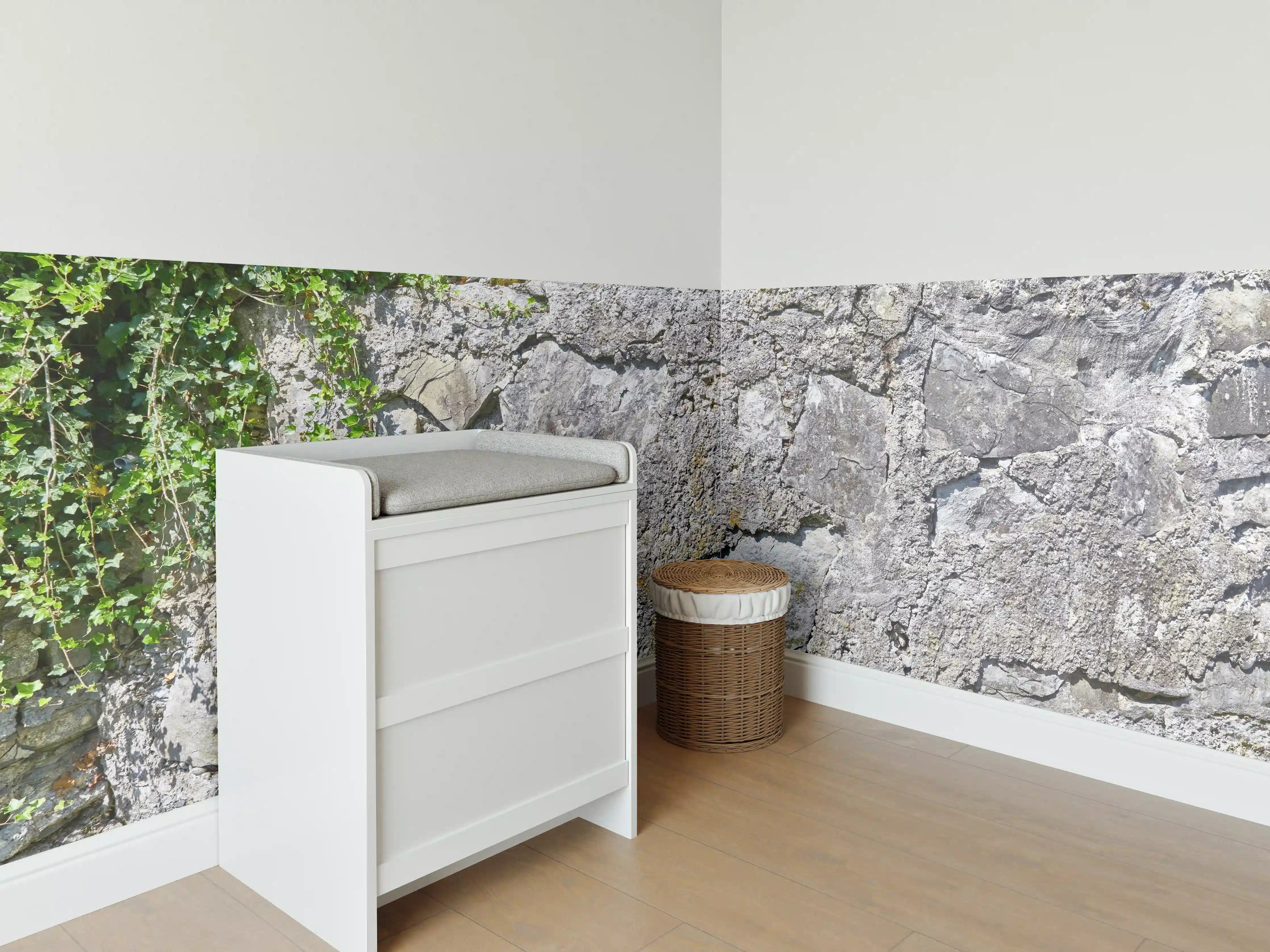 Babyzimmer Wandgestaltung - Rustikale Schiefermauer