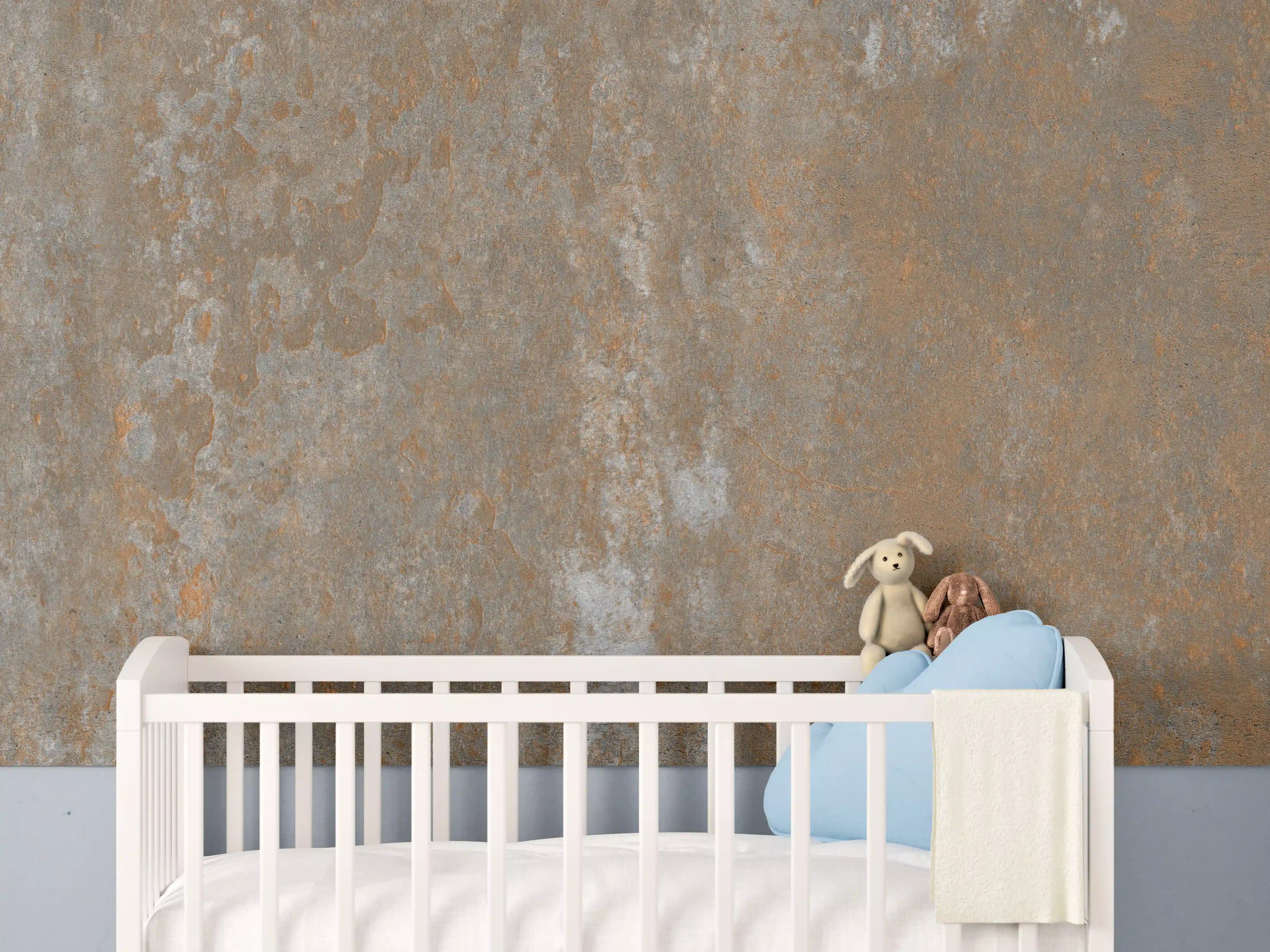 Babyzimmer Wandgestaltung - Rustikaler Stein Hintergrund