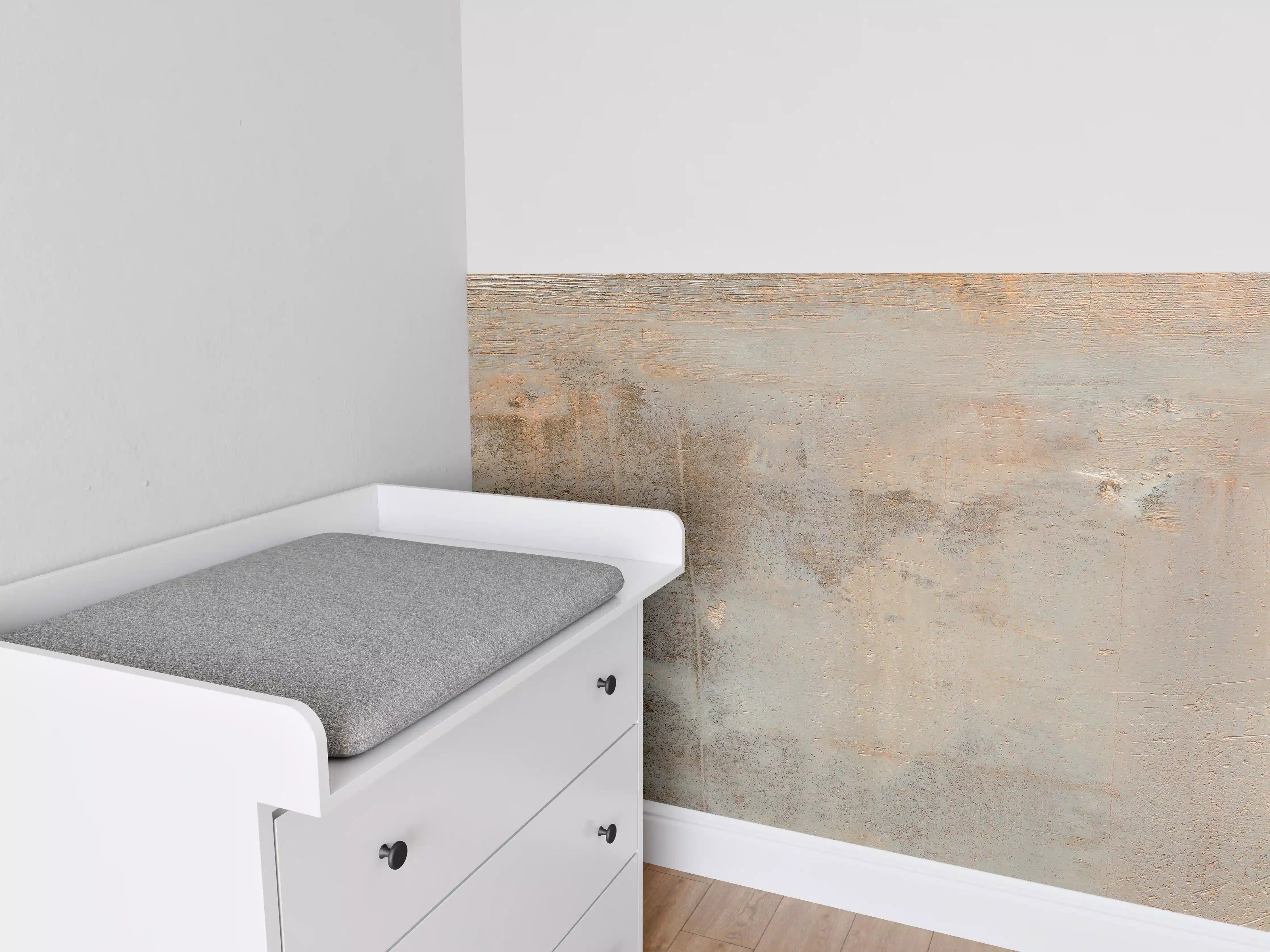 Babyzimmer Wandgestaltung - Rustikaler gräulich-brauner Beton