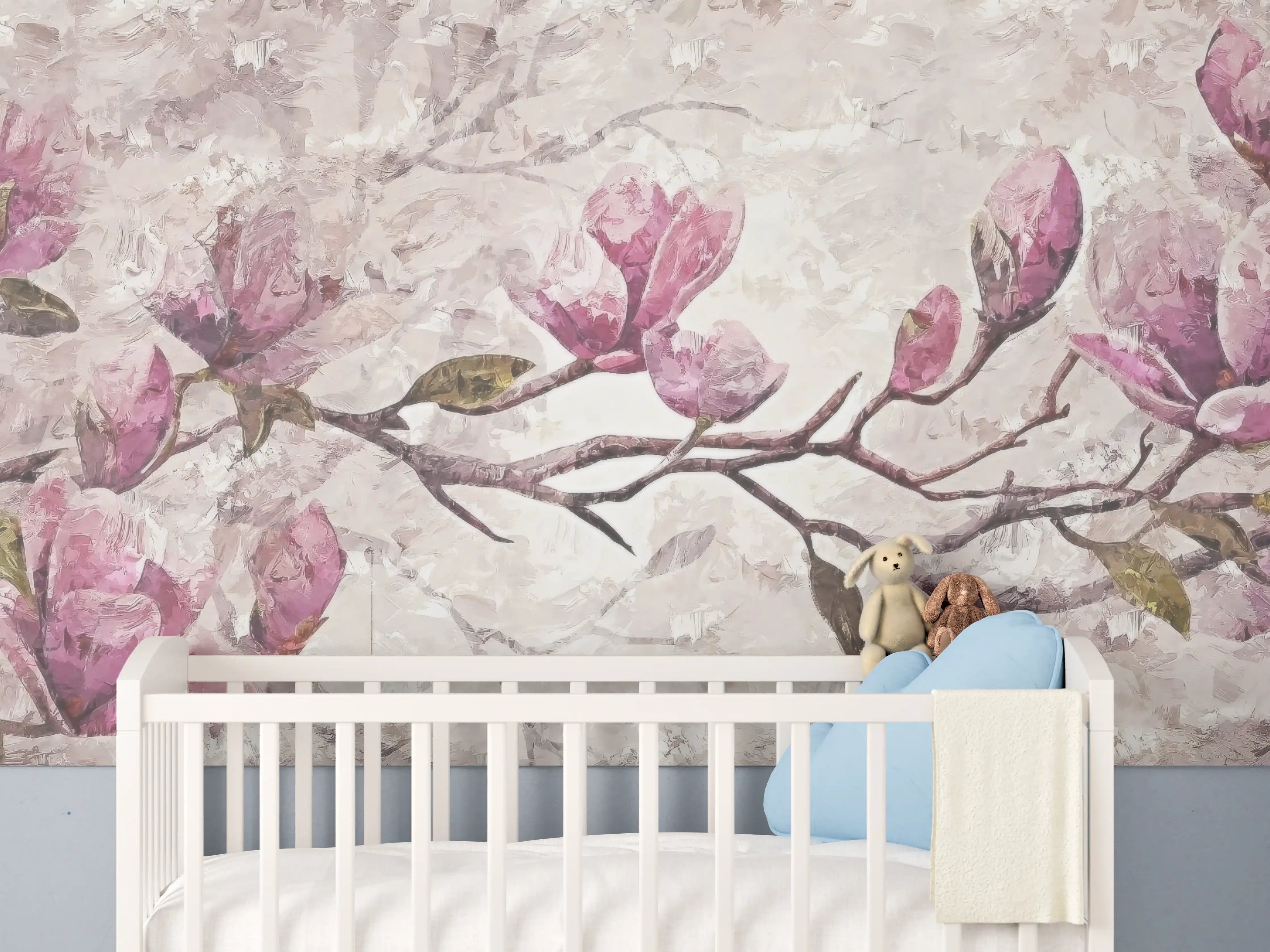 Babyzimmer Wandgestaltung - Sakura Baum - Gemälde