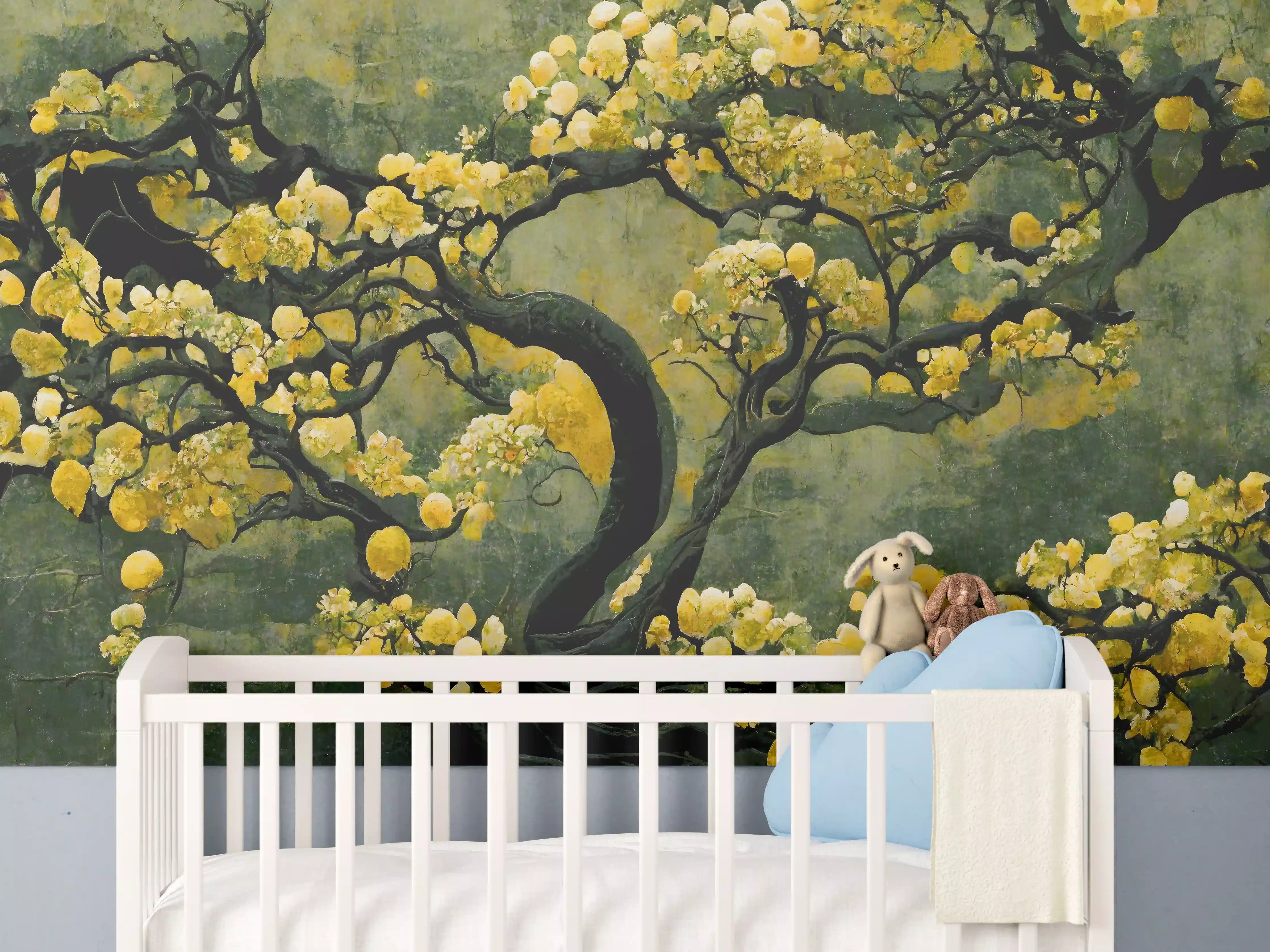 Babyzimmer Wandgestaltung - Sakura Baum - Japan