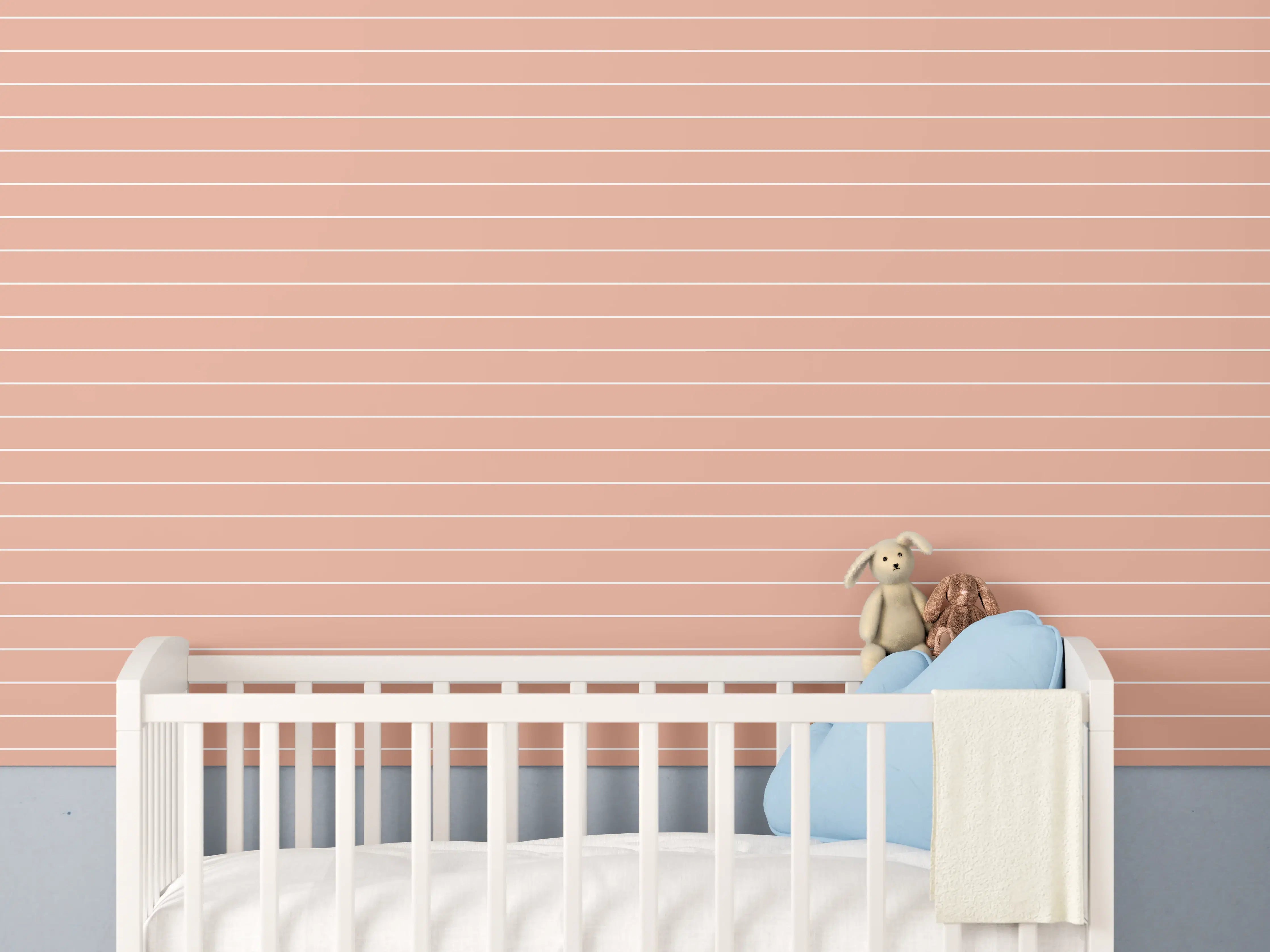 Babyzimmer Wandgestaltung - Salmone-Design mit modernen Akzenten