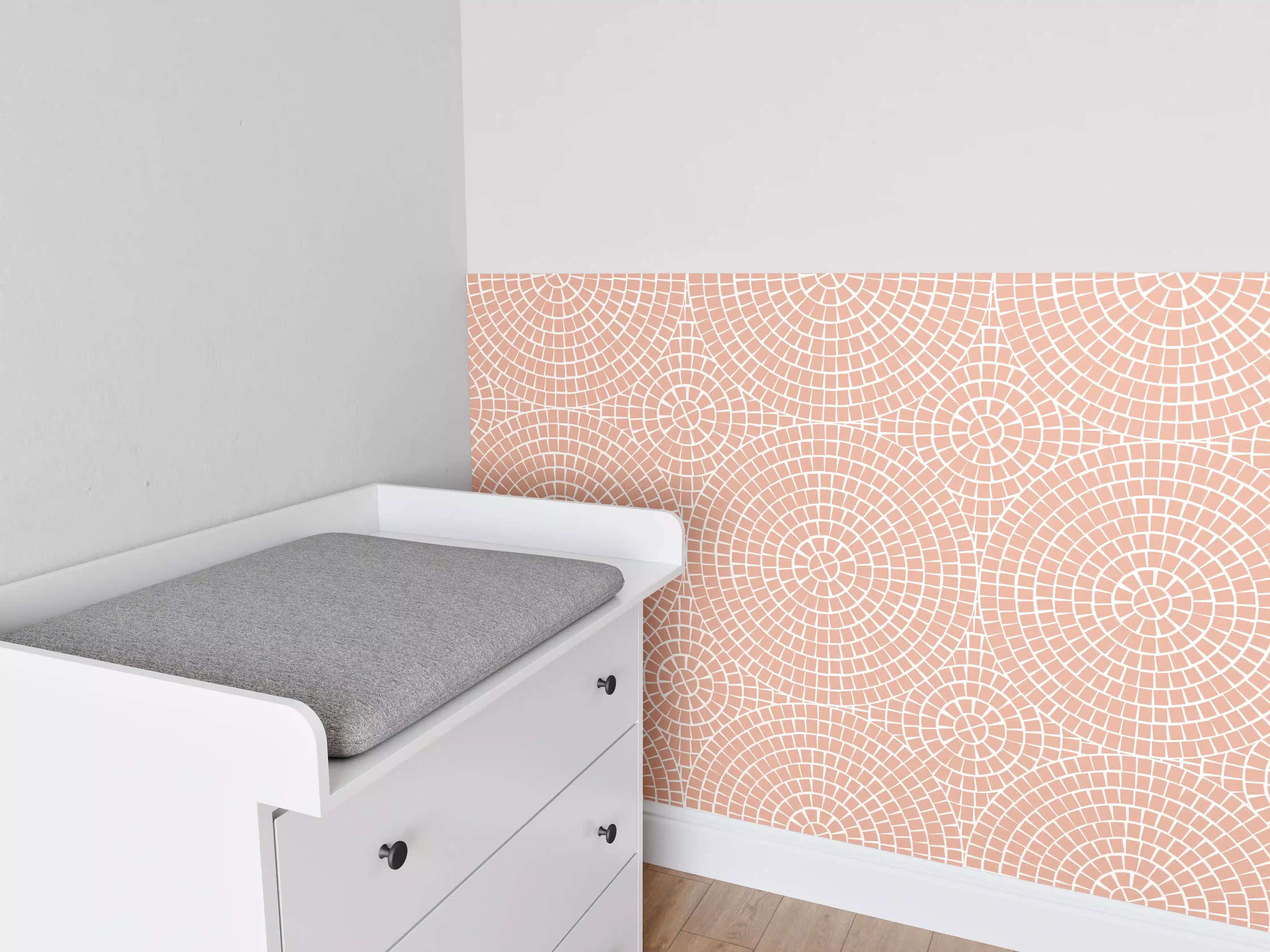 Babyzimmer Wandgestaltung - Salmone-Mosaik für stilvolle Räume