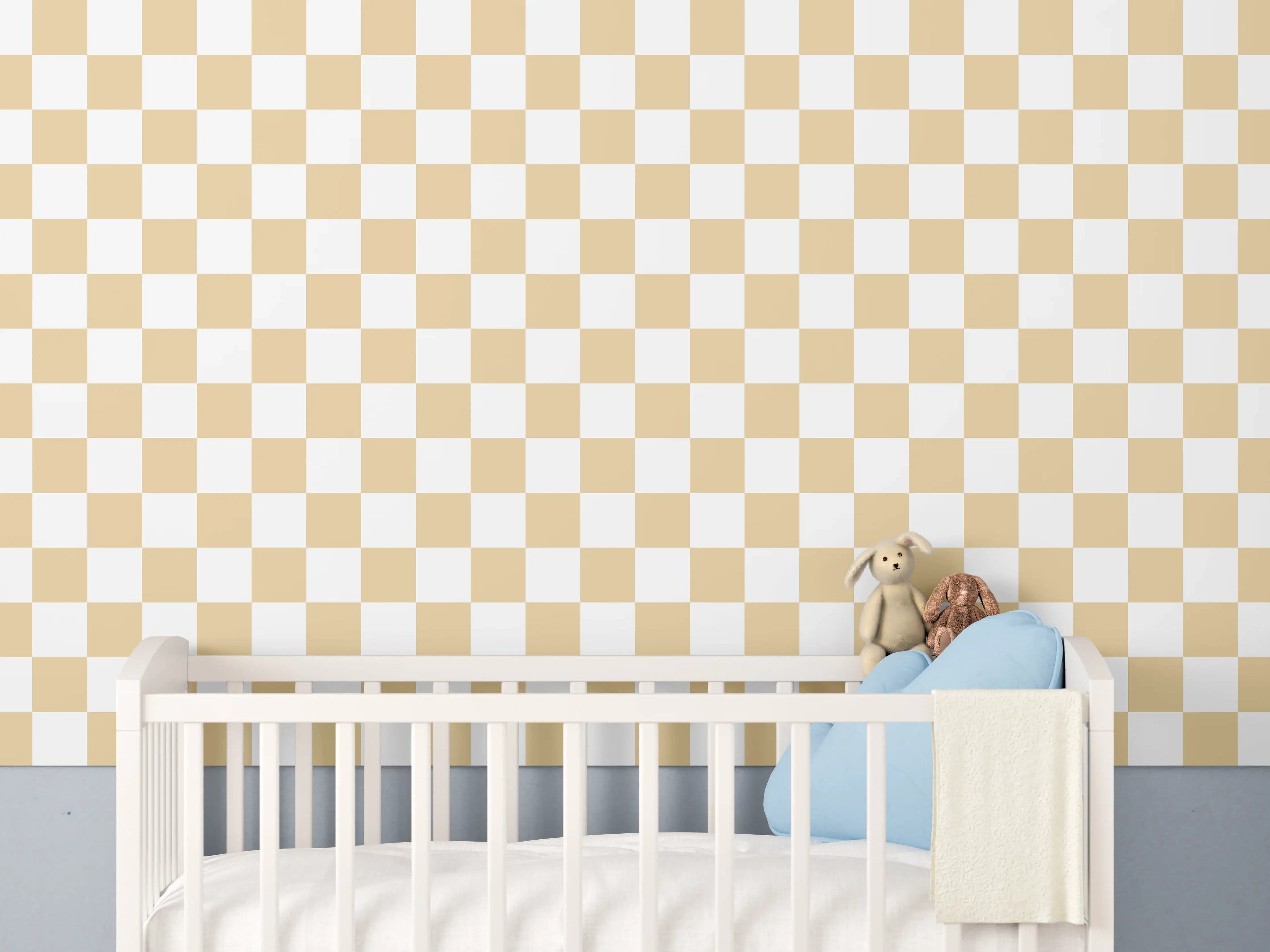 Babyzimmer Wandgestaltung - Sandfarbener Fliesenspiegel