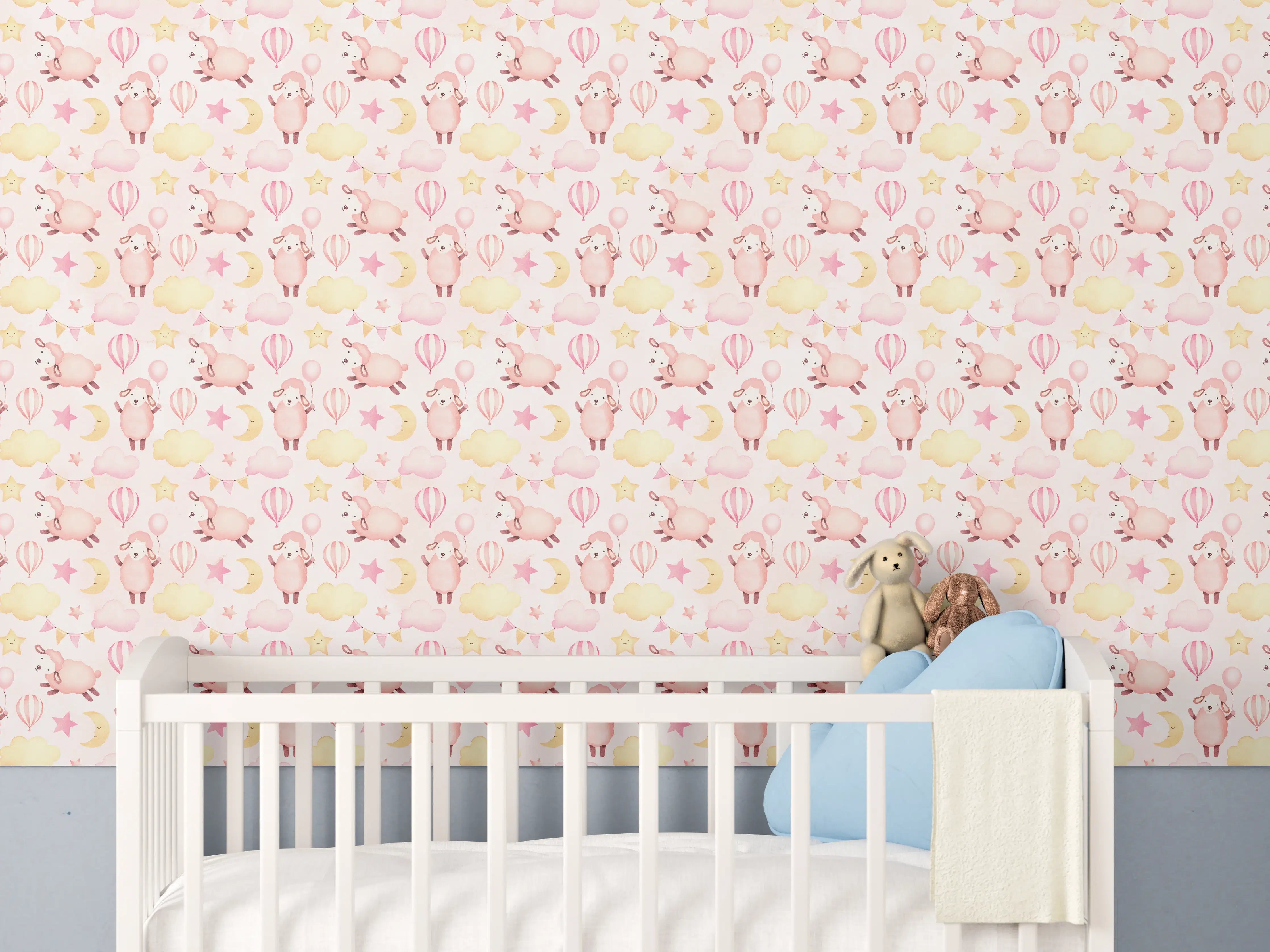 Babyzimmer Wandgestaltung - Sanfte Babywinkel mit Pastellfarben