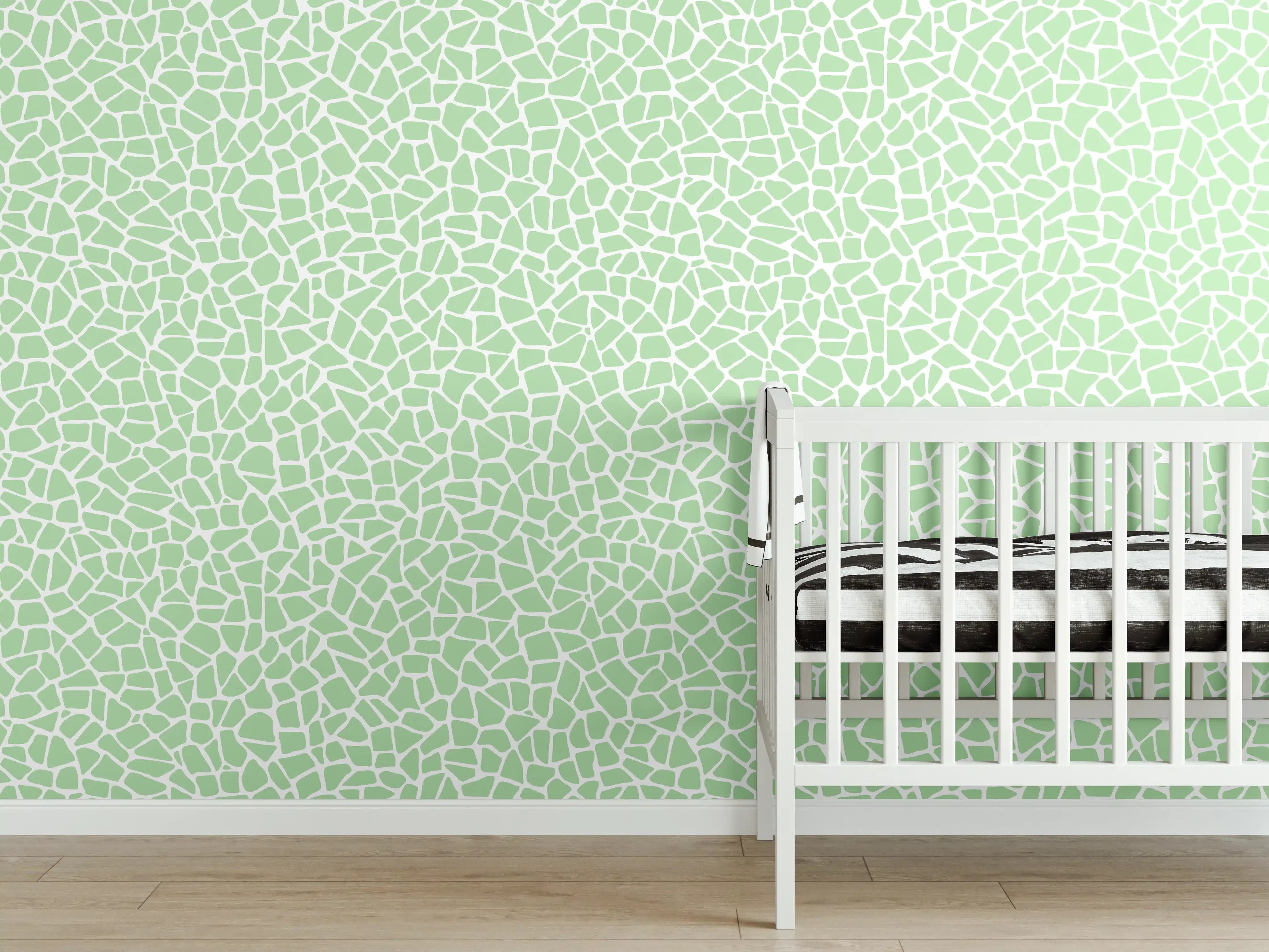 Babyzimmer Wandgestaltung - Sanfte Moos-Töne für die Wandgestaltung