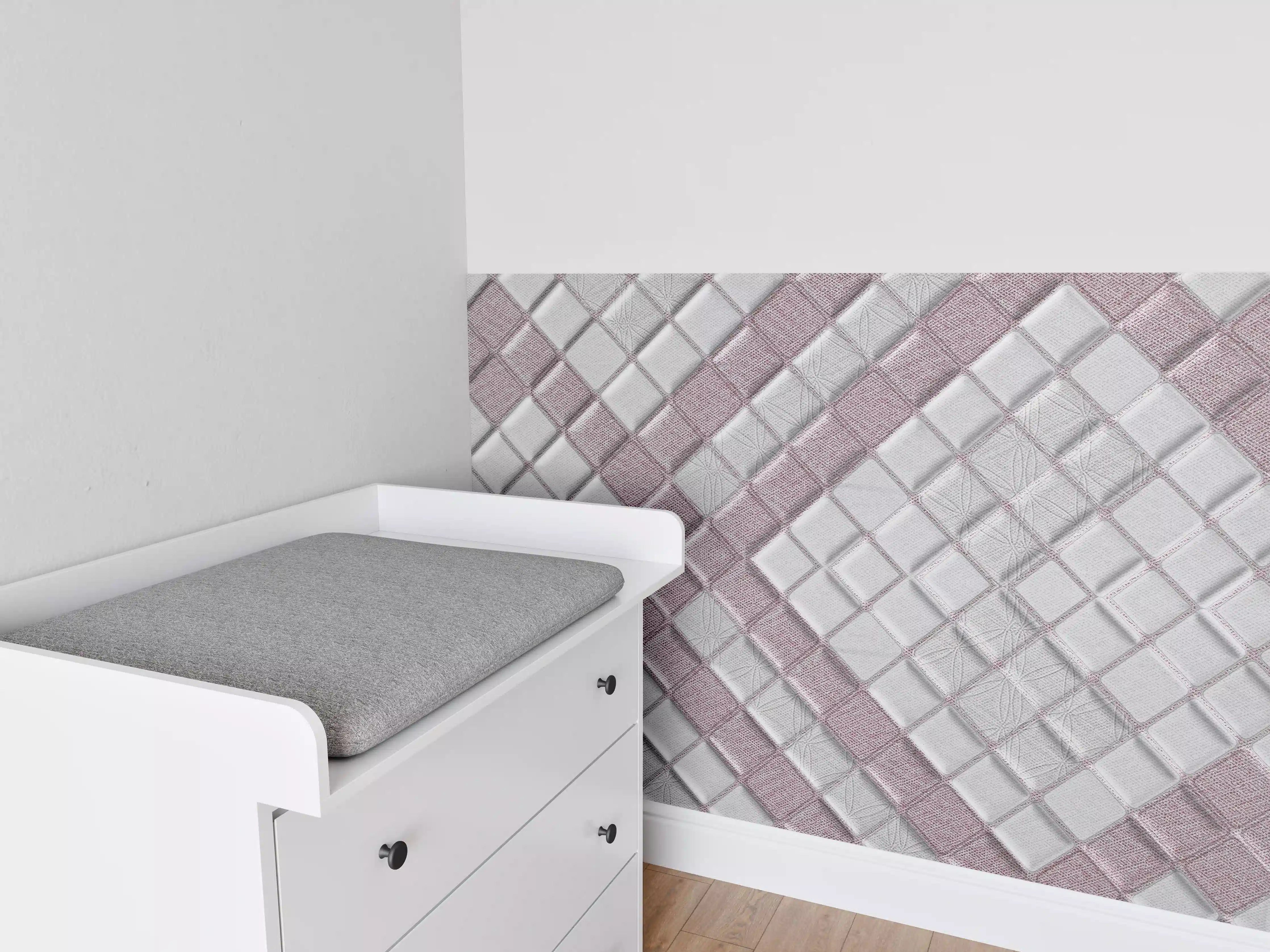 Babyzimmer Wandgestaltung - Sanfte Pastell-Mosaikfliesen