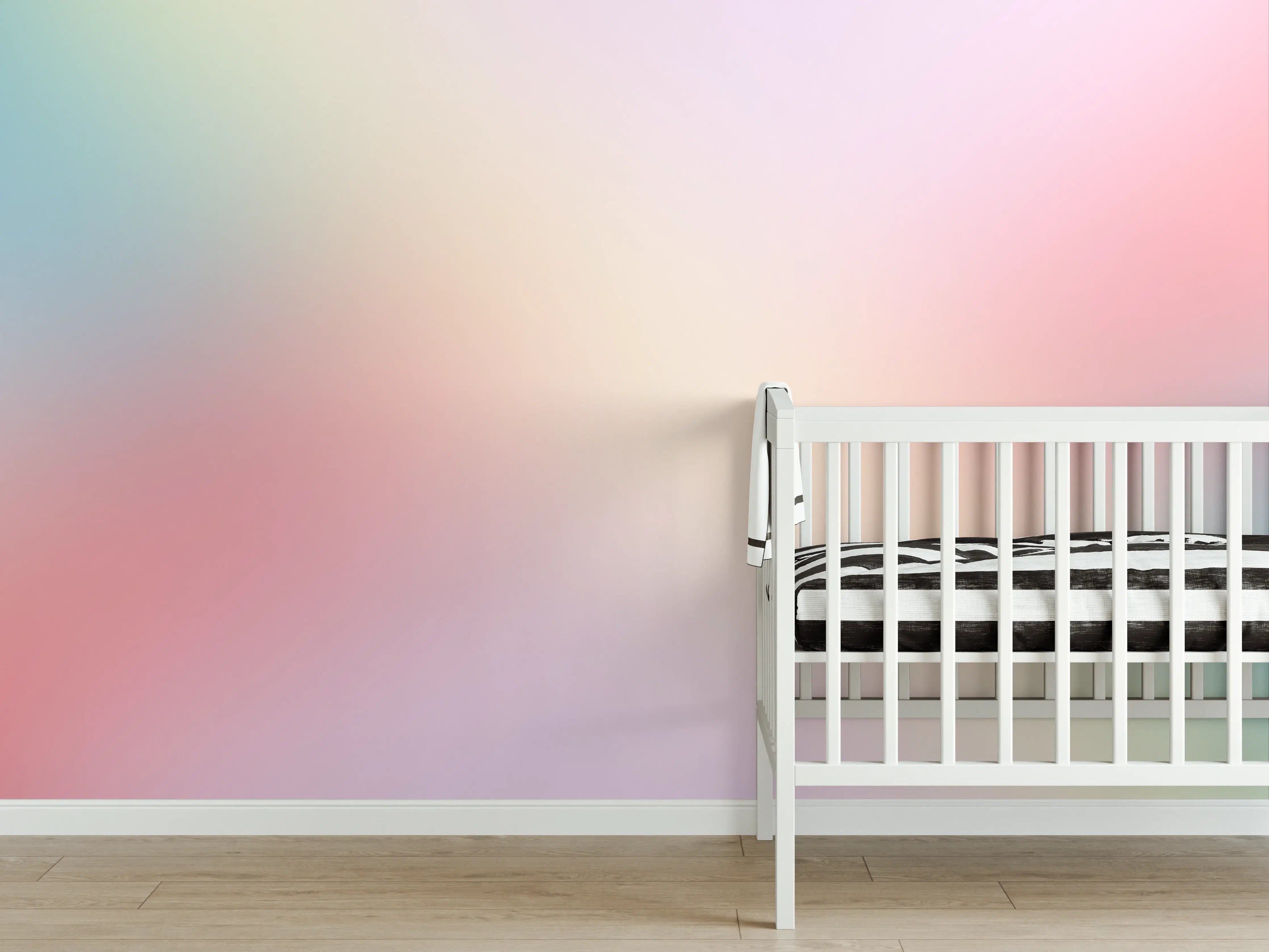 Babyzimmer Wandgestaltung - Sanfte Pastellfarben mit Weiche Textur