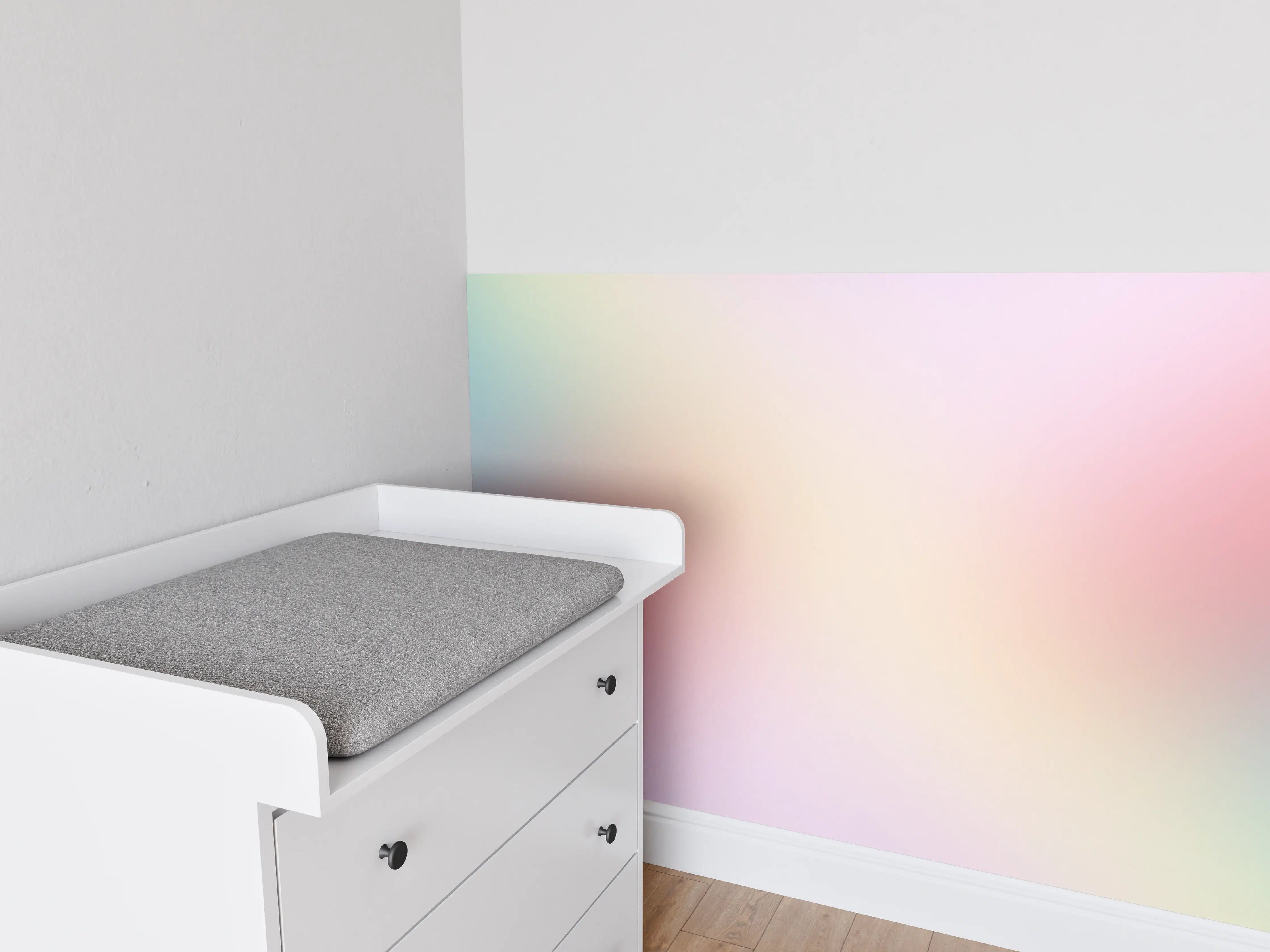 Babyzimmer Wandgestaltung - Sanfte Pastellfarben mit Weiche Textur