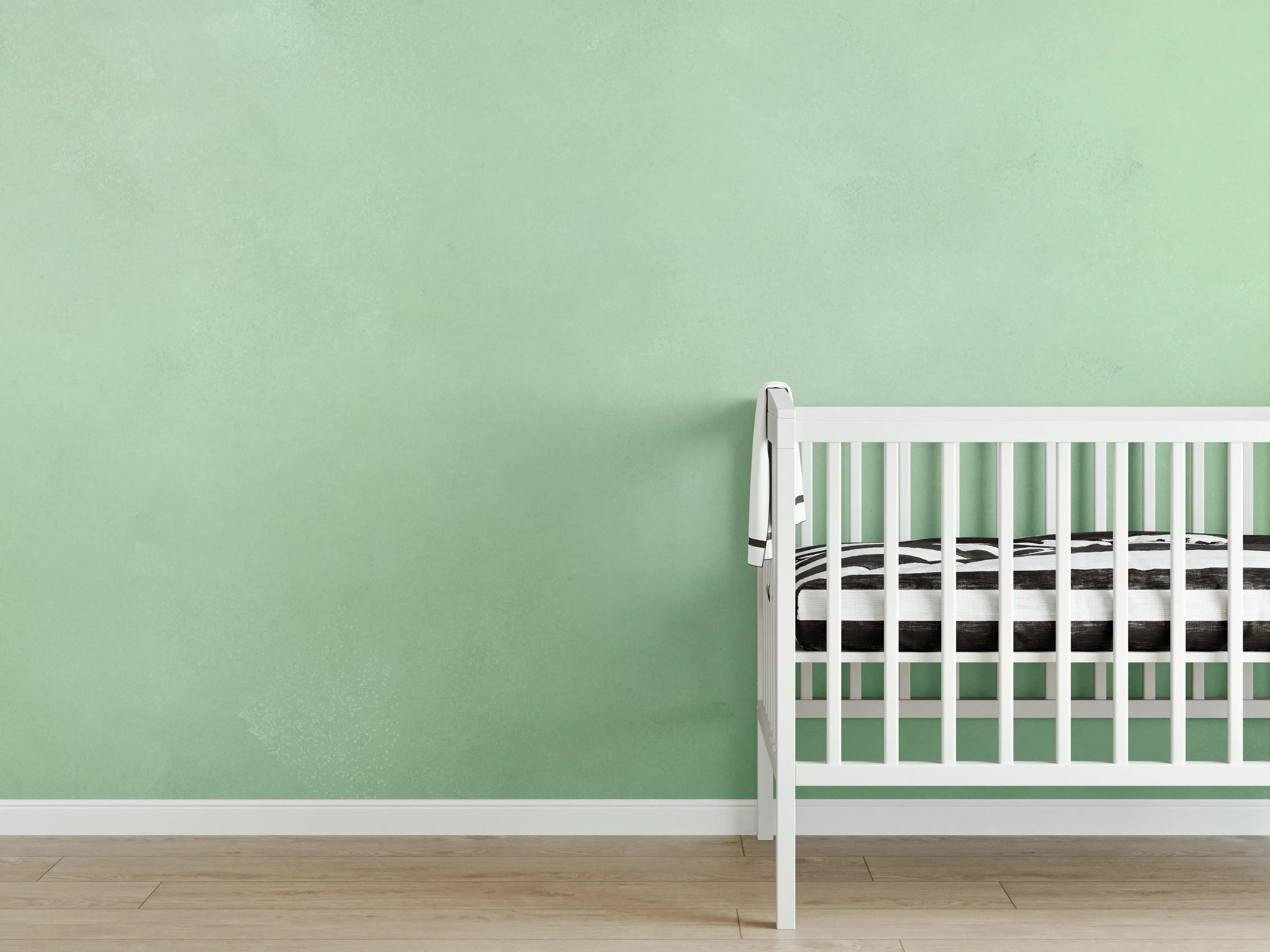 Babyzimmer Wandgestaltung - Sanfte grüne Farbverlaufsedition