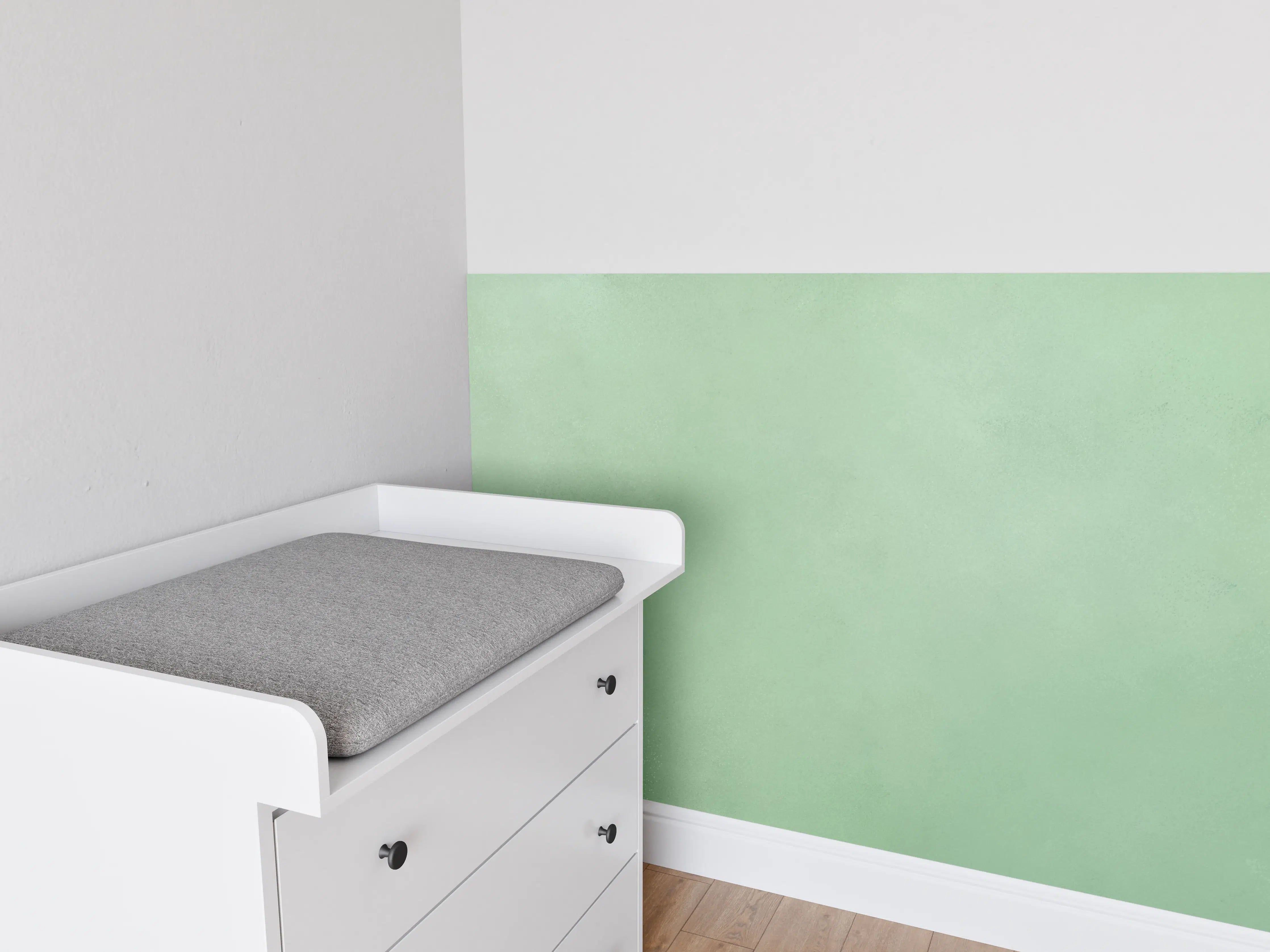 Babyzimmer Wandgestaltung - Sanfte grüne Farbverlaufsedition