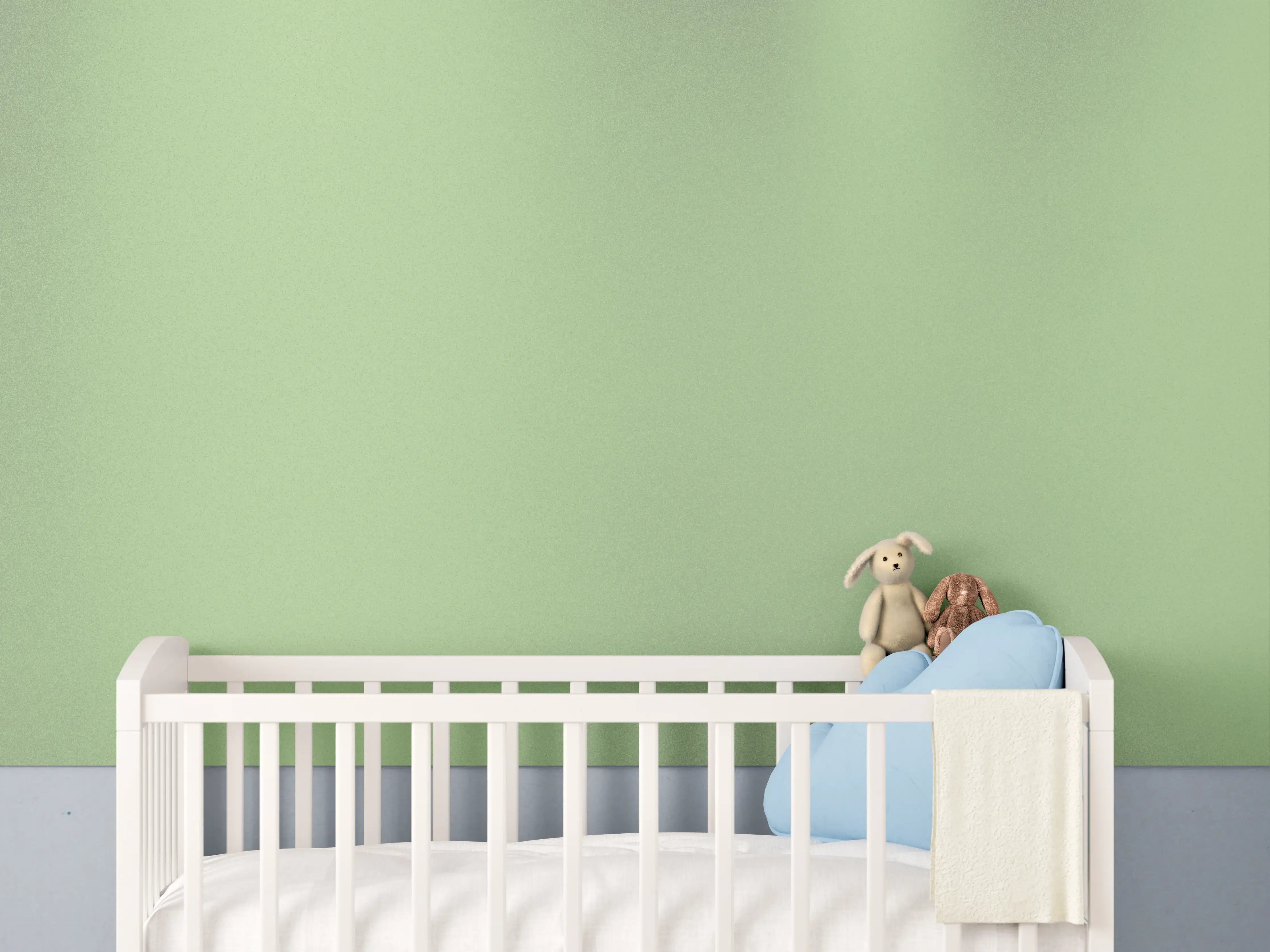 Babyzimmer Wandgestaltung - Sanfter grüner Farbverlauf