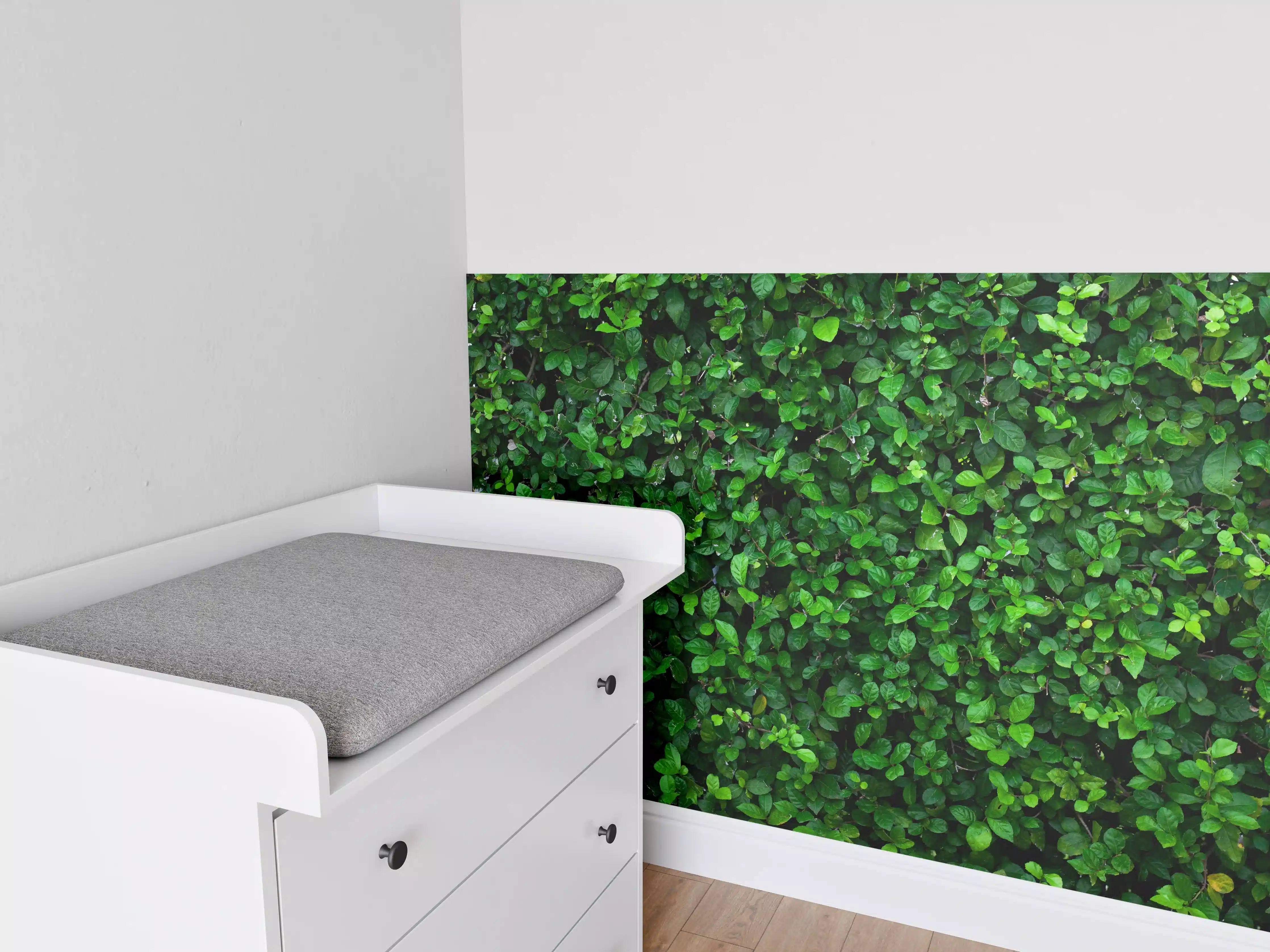 Babyzimmer Wandgestaltung - Satte grüne Blätter