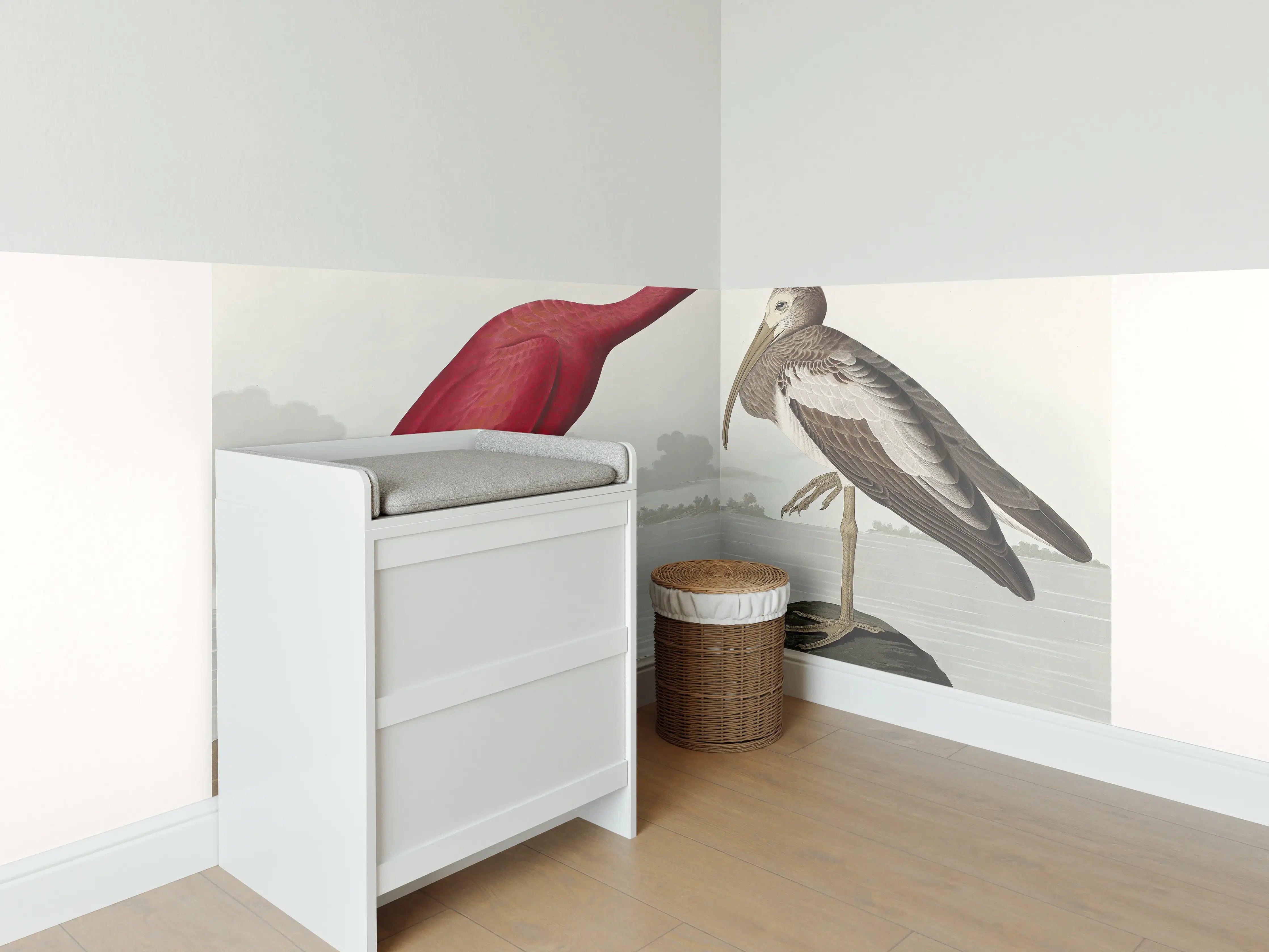 Babyzimmer Wandgestaltung - Scharlachsichler Portrait - John James Audubon