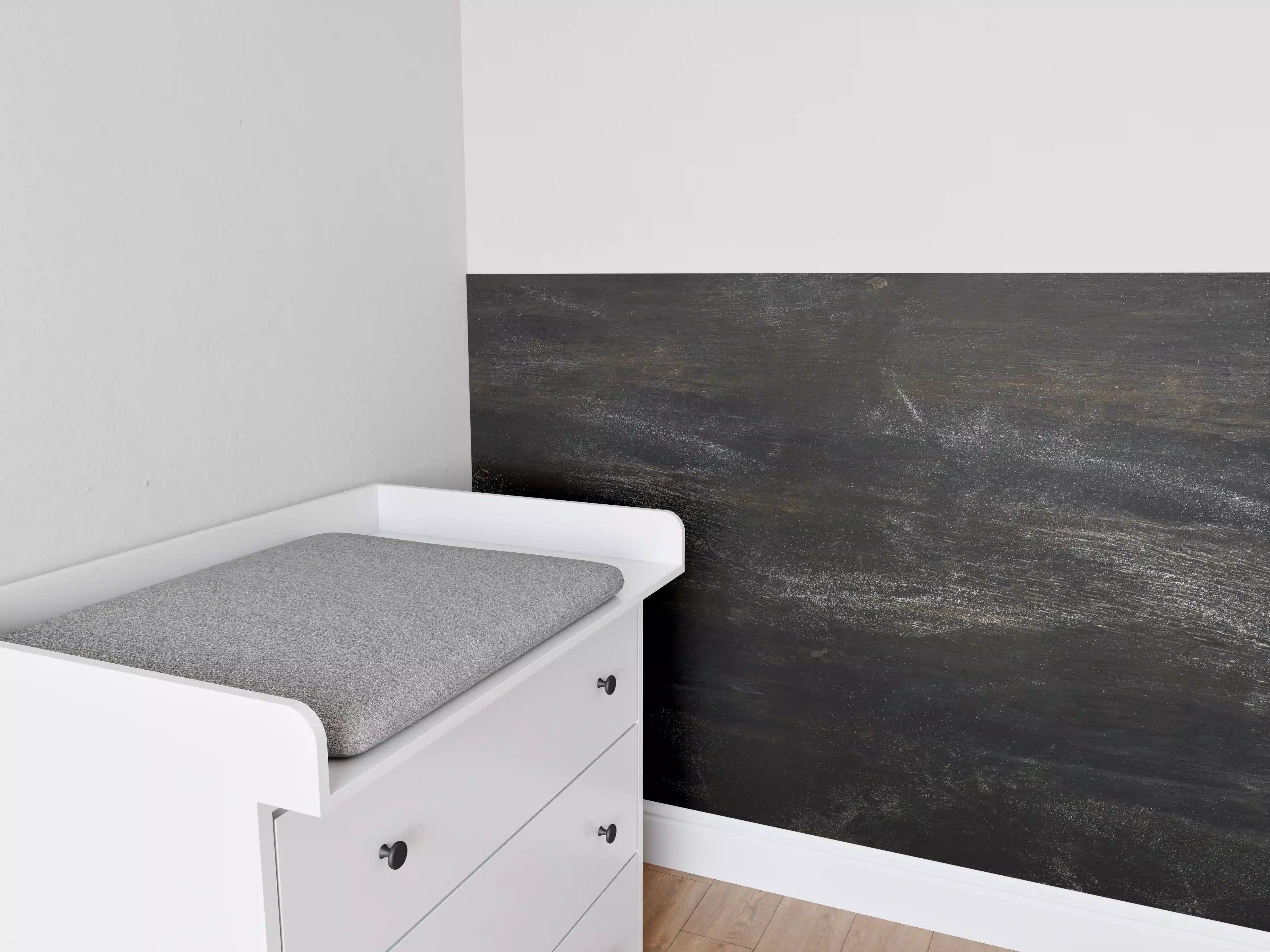 Babyzimmer Wandgestaltung - Schieferstein mit Mehl