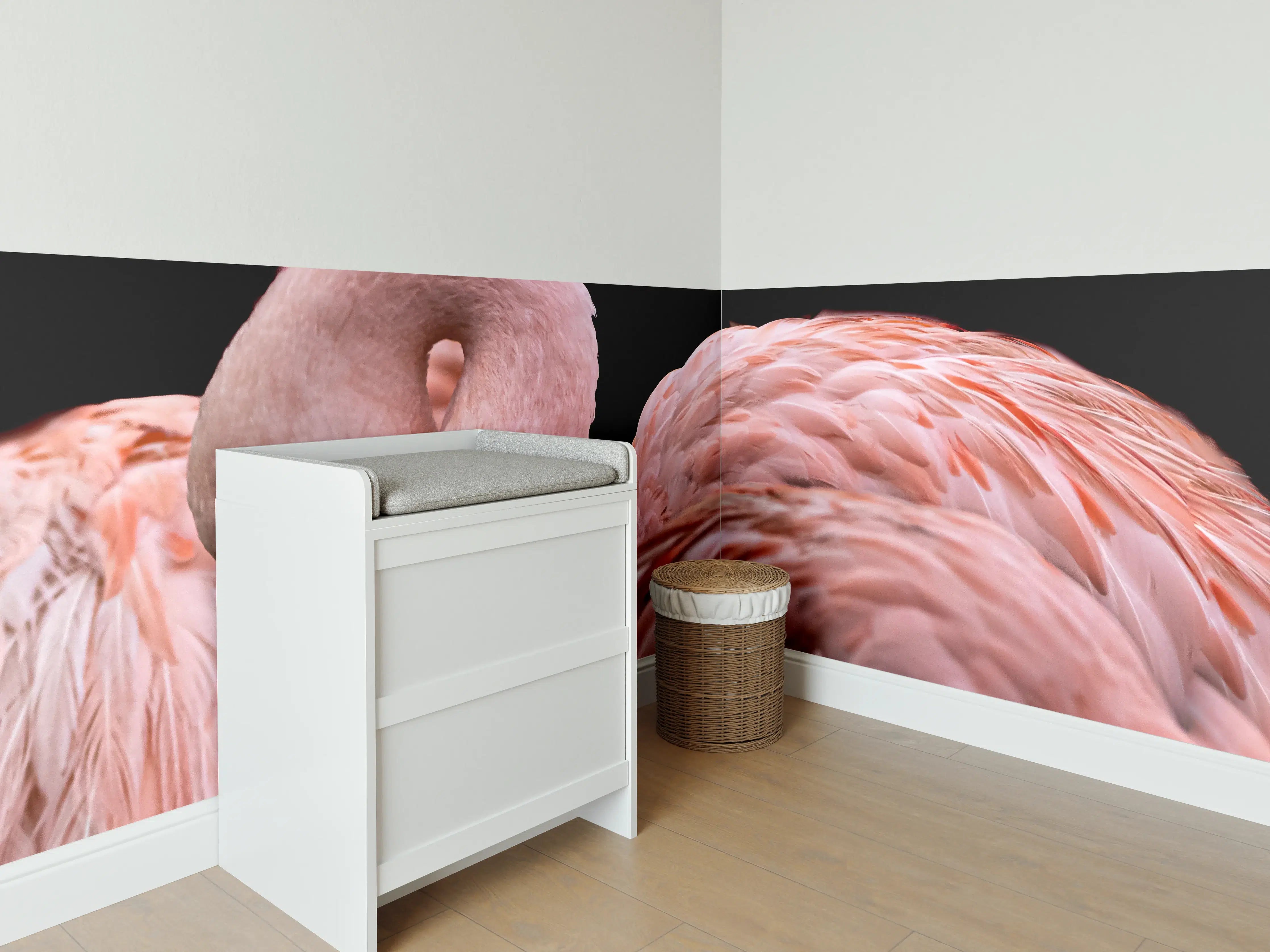 Babyzimmer Wandgestaltung - Schnappschuss eines Flamingo