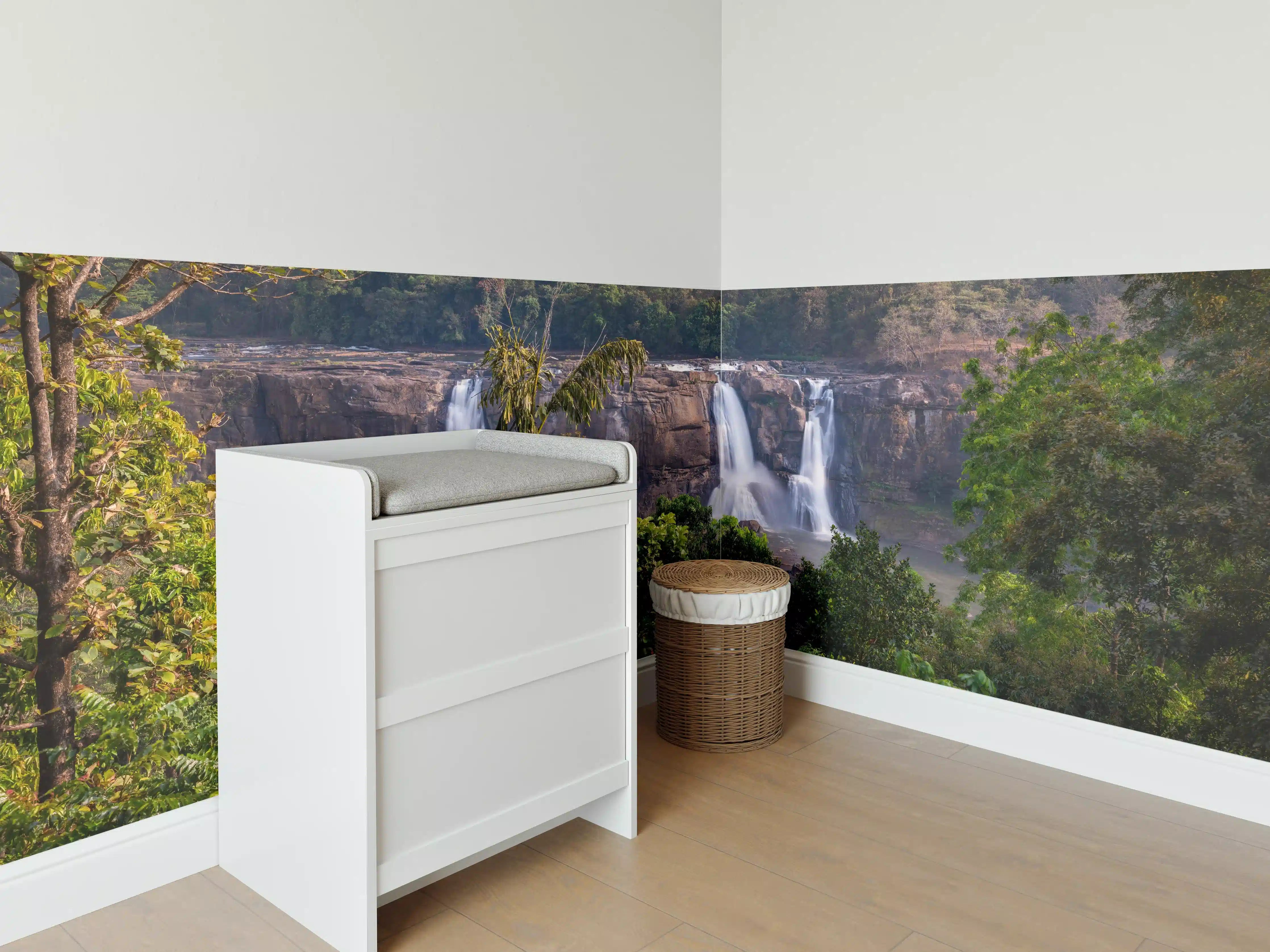 Babyzimmer Wandgestaltung - Schöne Langzeitbelichtung der Athirappilly-Wasserfälle