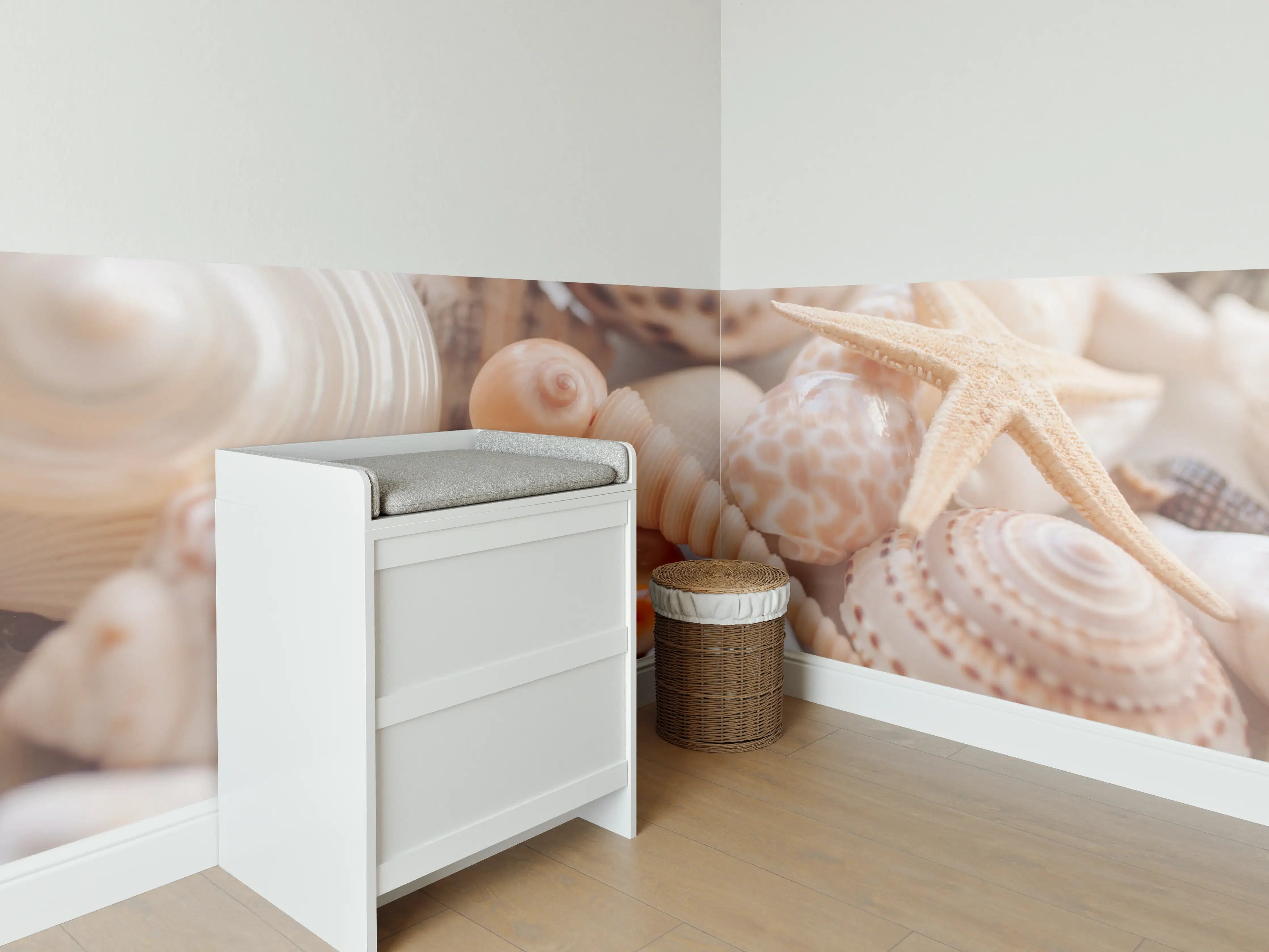 Babyzimmer Wandgestaltung - Schöne Muschelsammlung