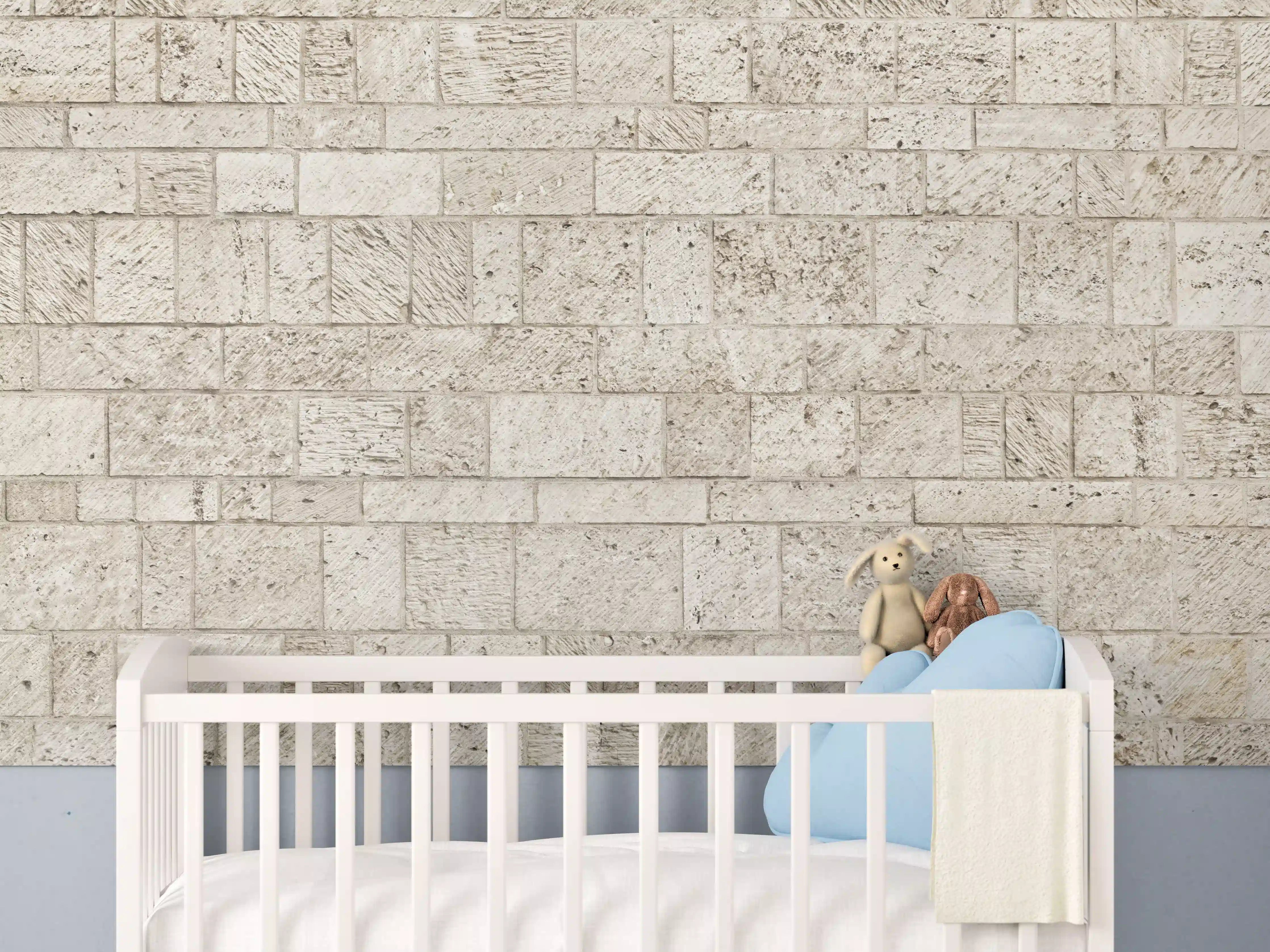 Babyzimmer Wandgestaltung - Schöne Steinfassade im Panoramaformat