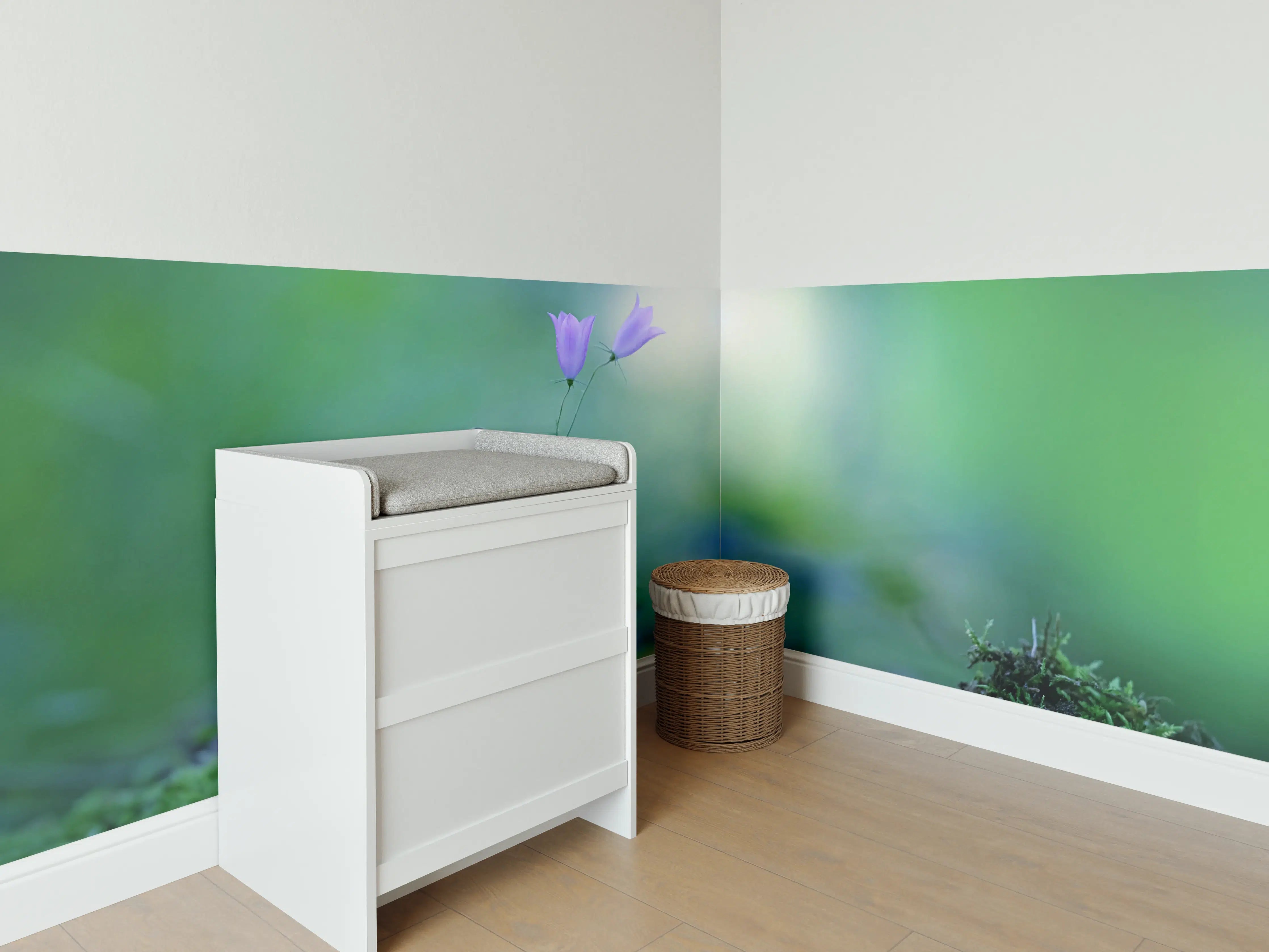 Babyzimmer Wandgestaltung - Schöne campanula Blumen