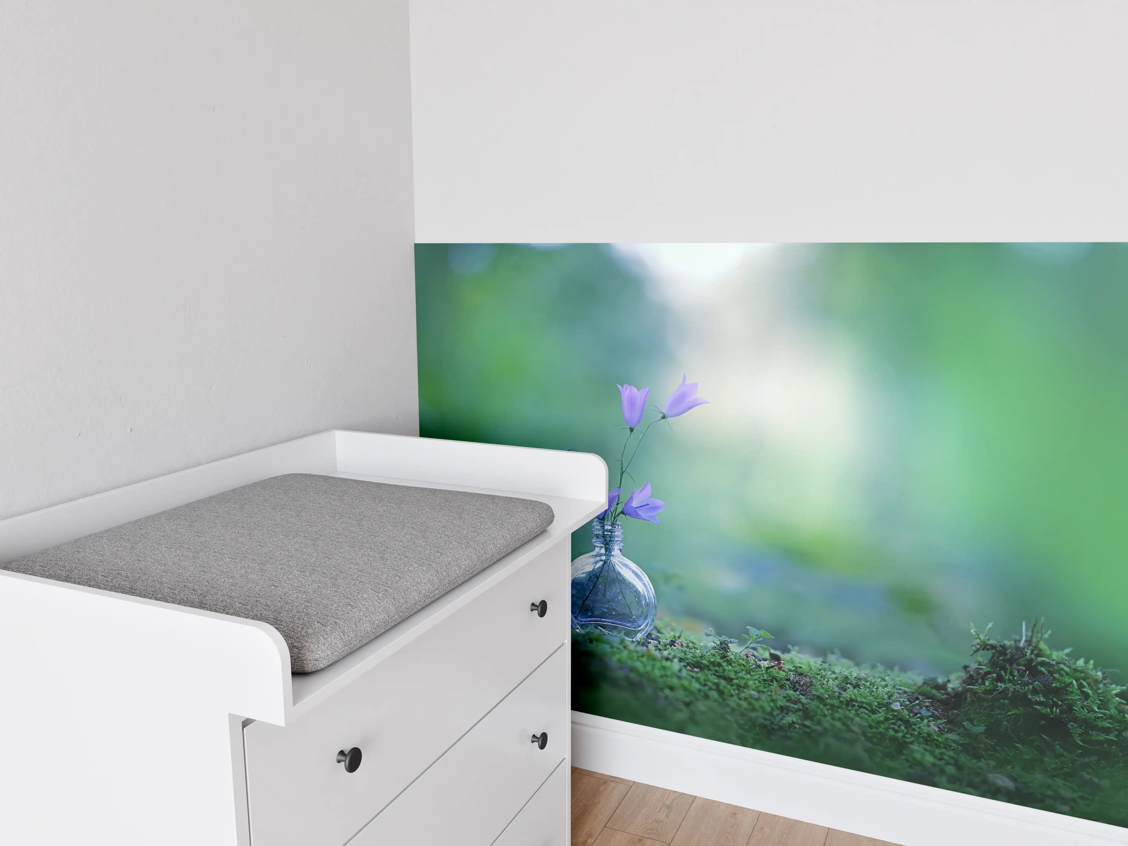 Babyzimmer Wandgestaltung - Schöne campanula Blumen