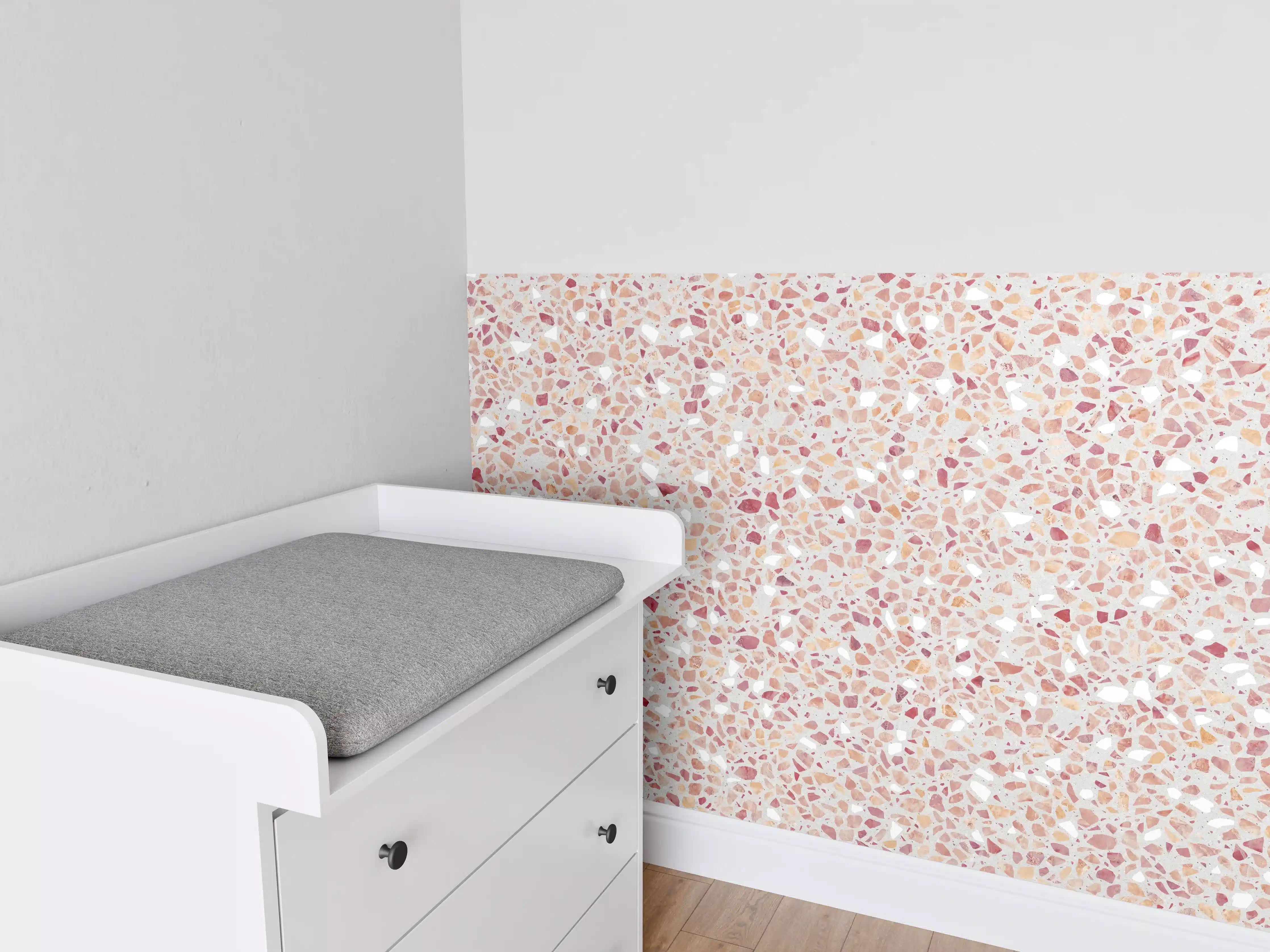 Babyzimmer Wandgestaltung - Schöne rote Terrazzo Stein Textur