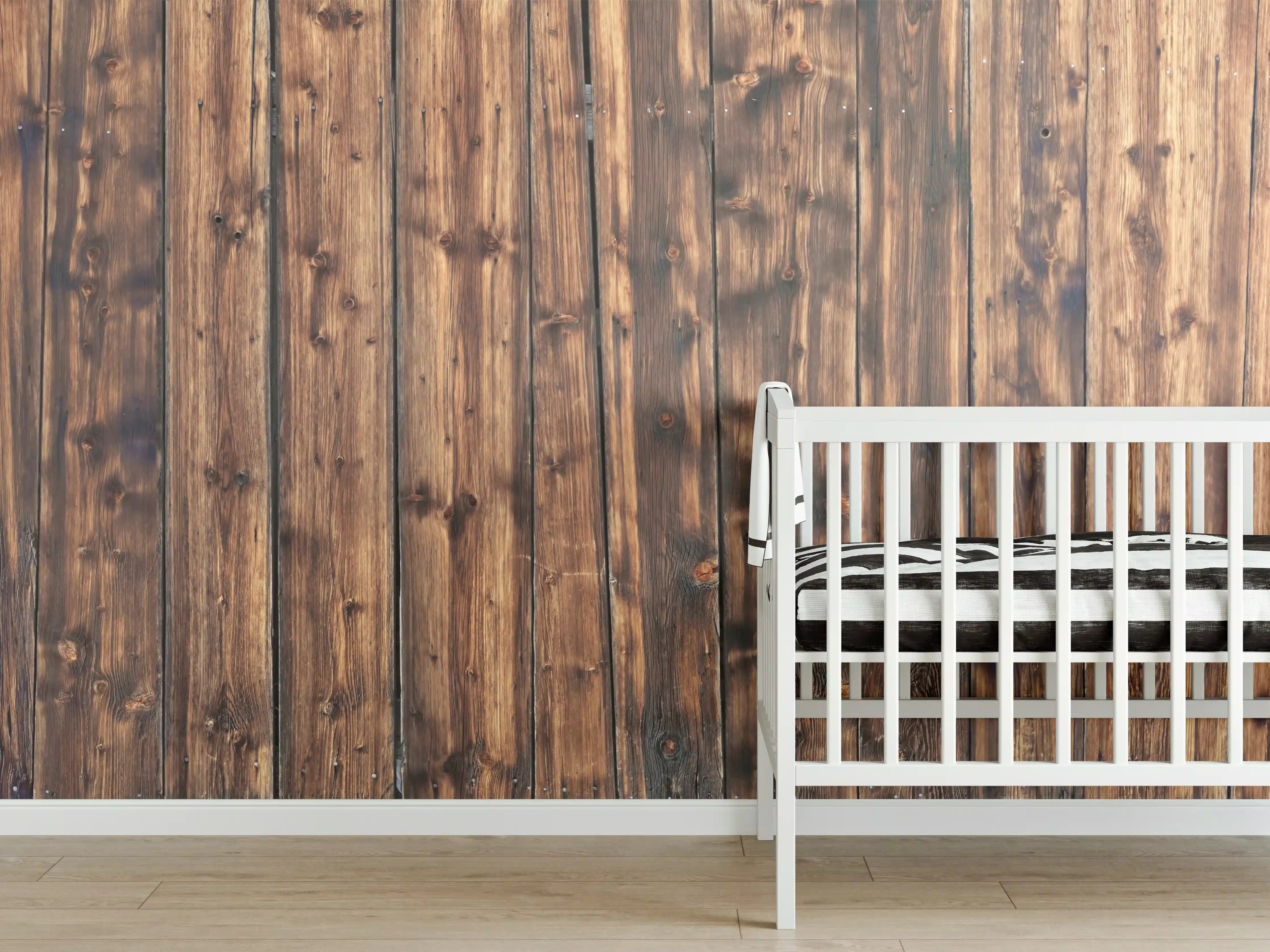Babyzimmer Wandgestaltung - Schöne verwitterte Hüttenwand