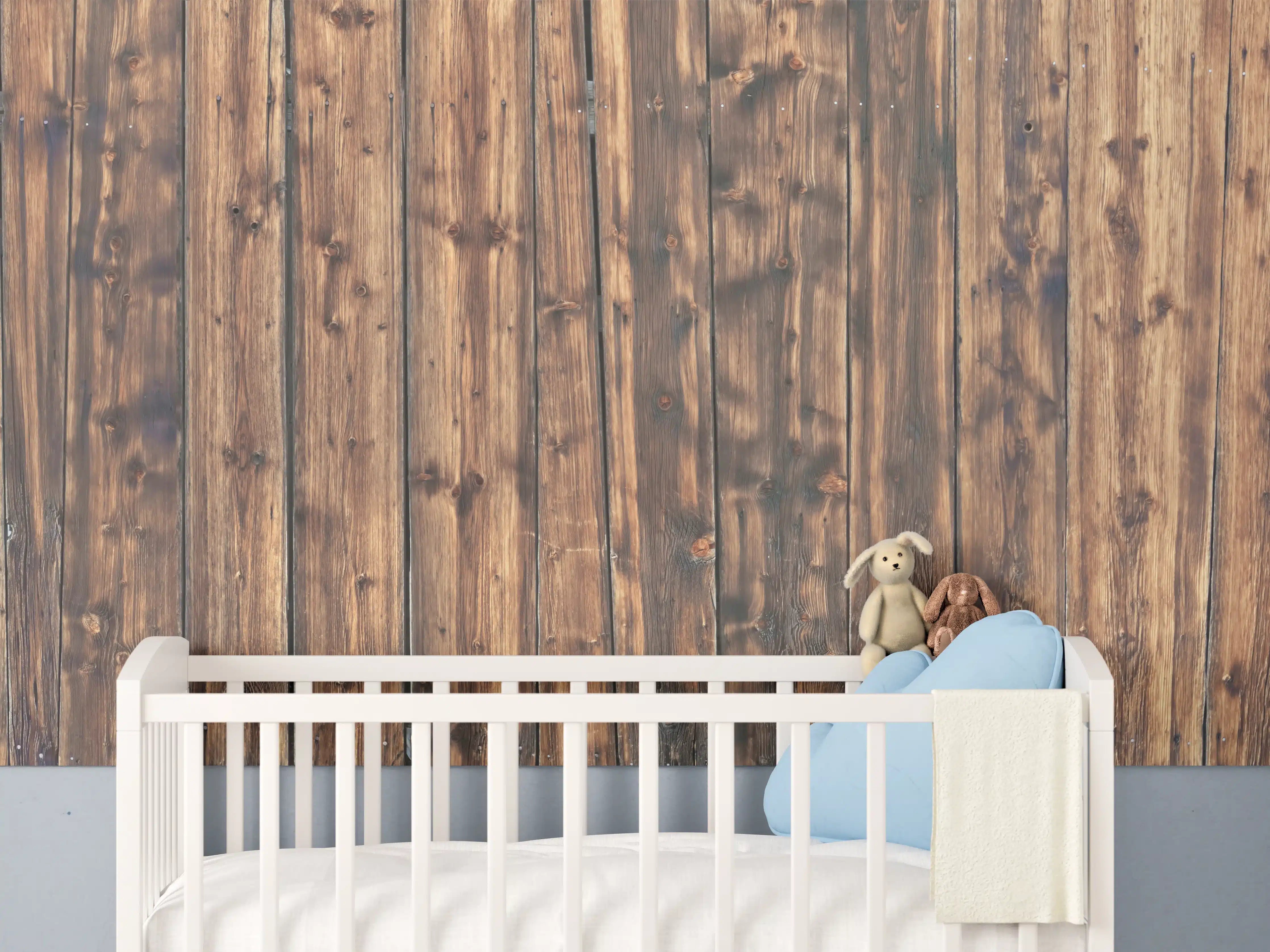 Babyzimmer Wandgestaltung - Schöne verwitterte Hüttenwand