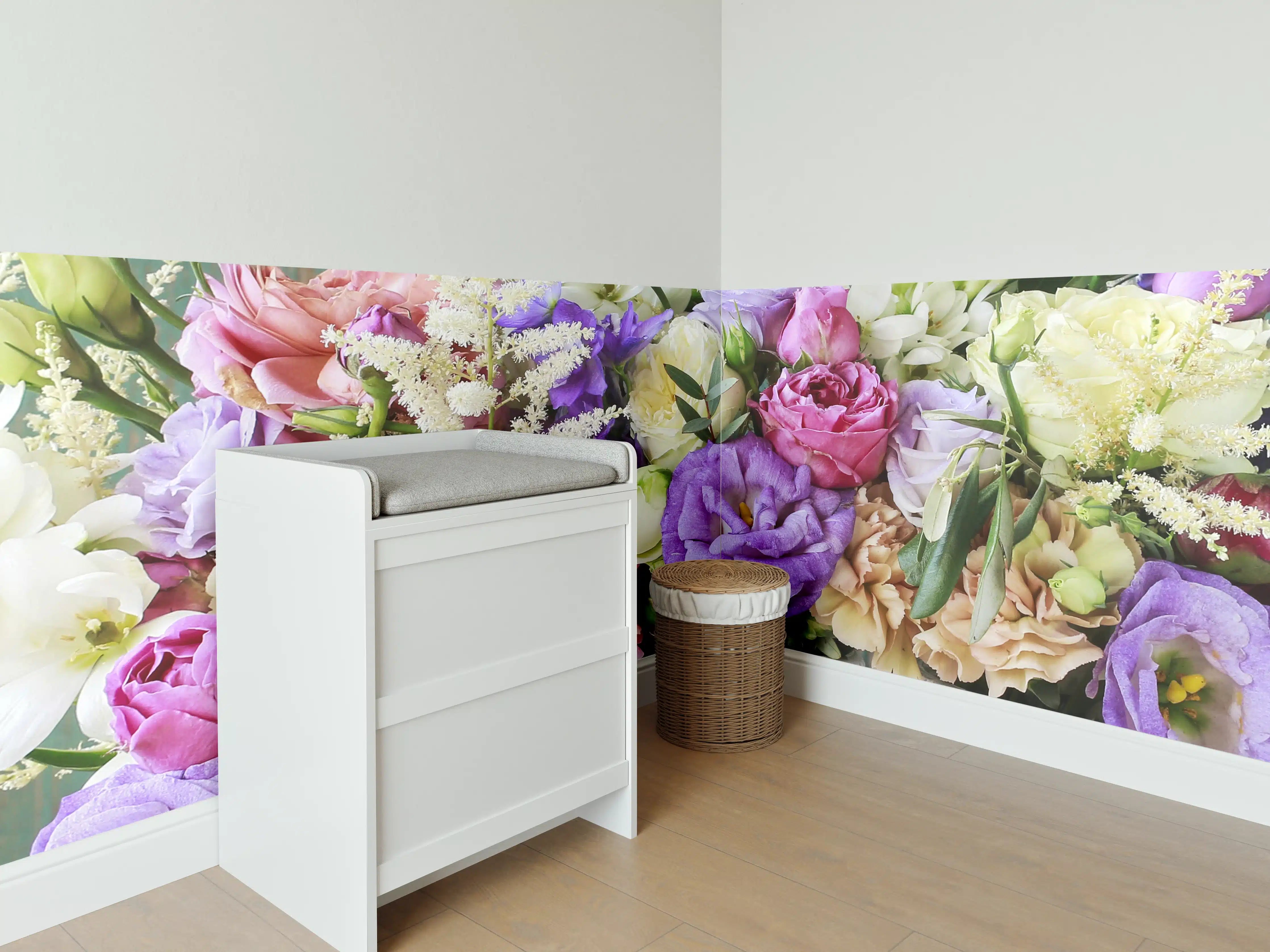 Babyzimmer Wandgestaltung - Schöner Blumenstrauß