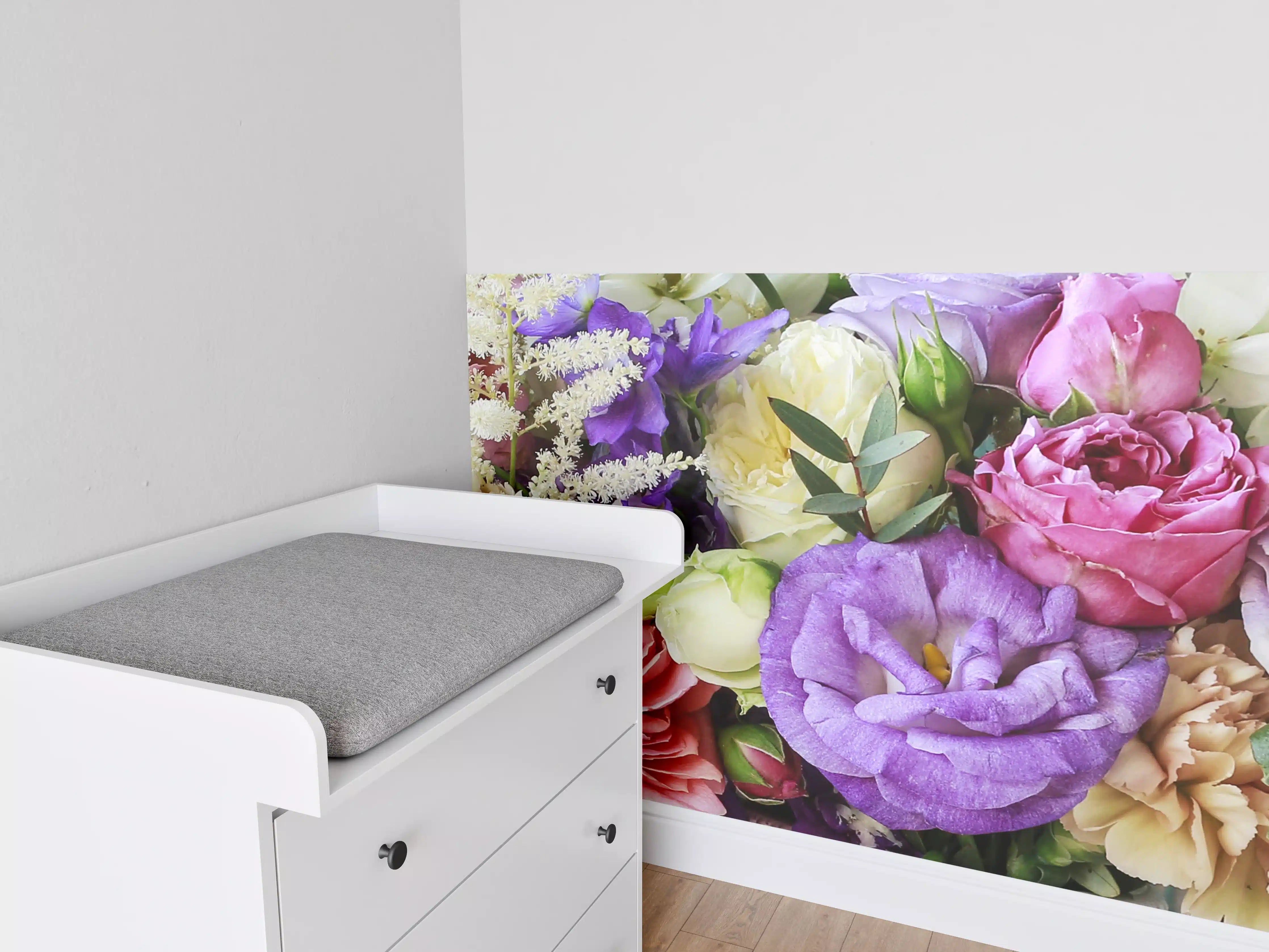 Babyzimmer Wandgestaltung - Schöner Blumenstrauß