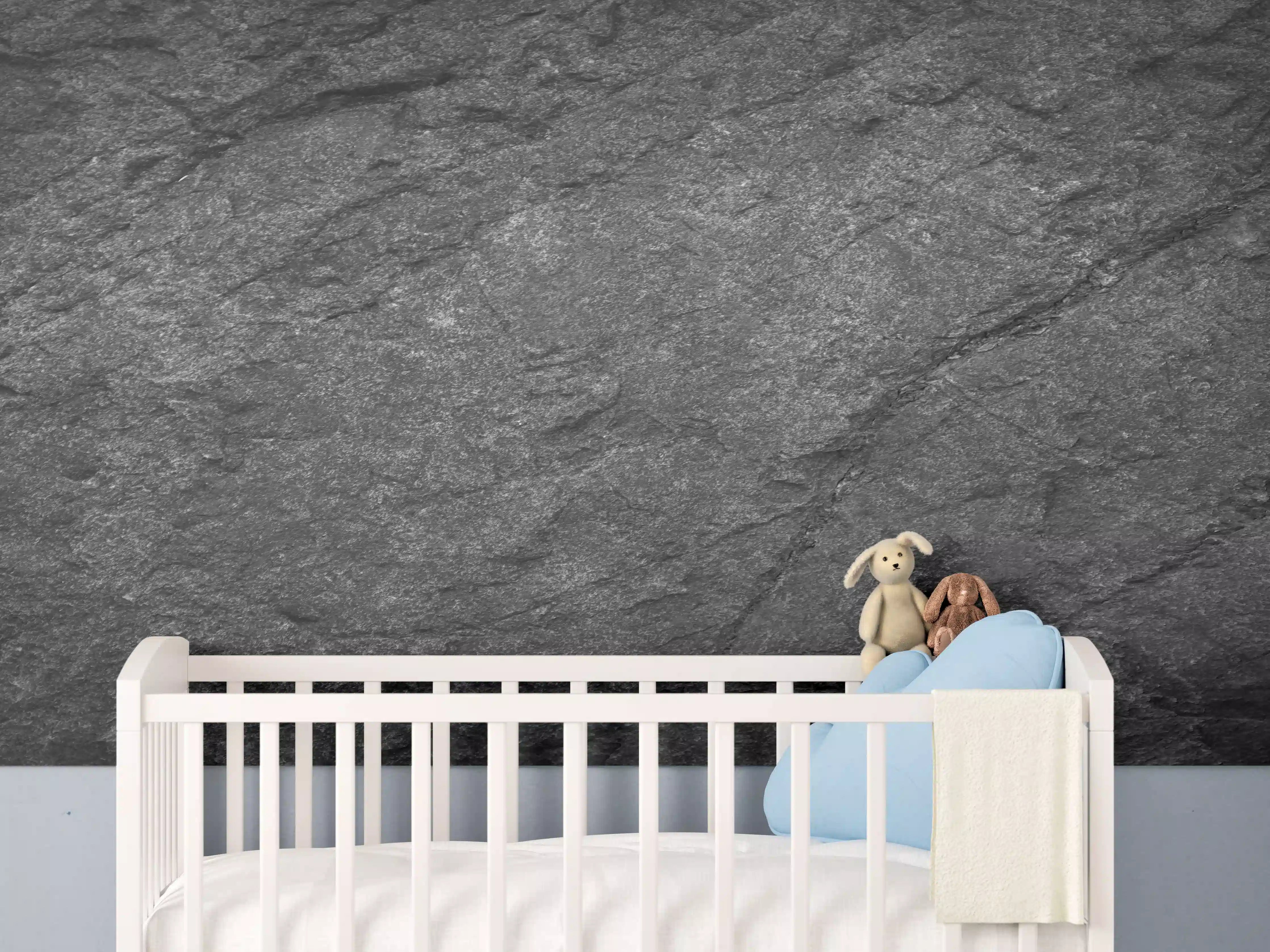 Babyzimmer Wandgestaltung - Schwarze Schieferplatte