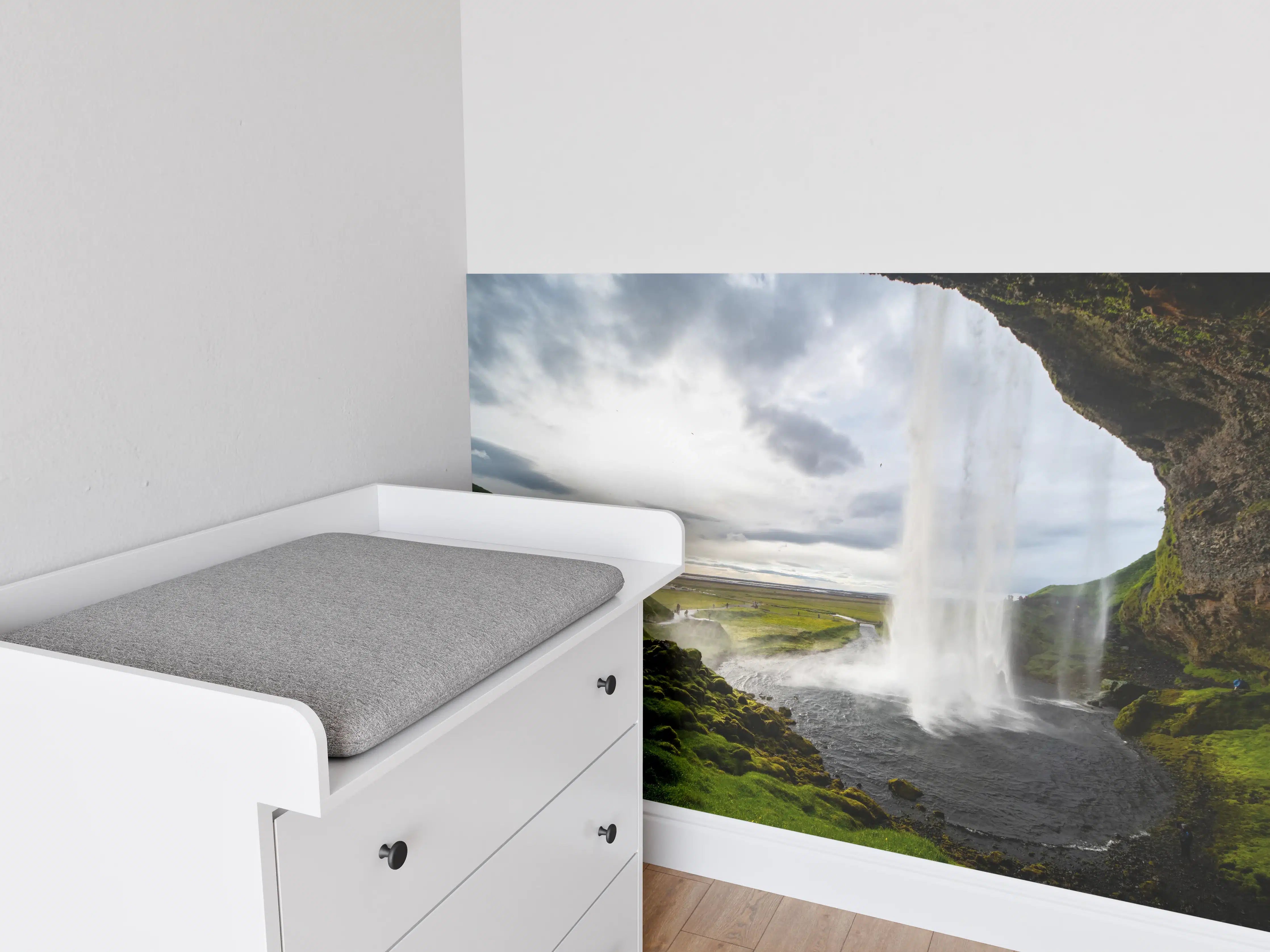Babyzimmer Wandgestaltung - Seljalandsfoss Wasserfall