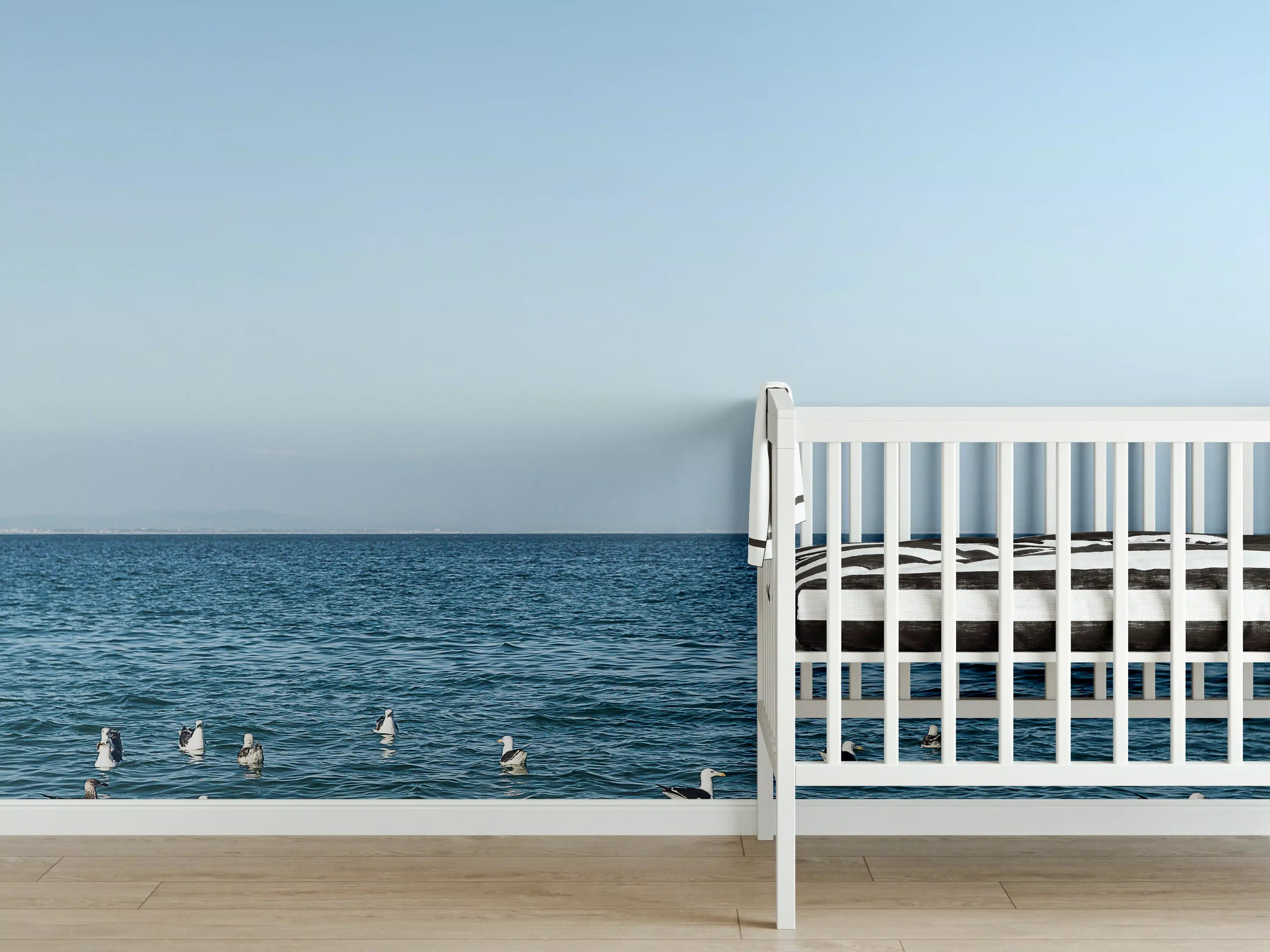 Babyzimmer Wandgestaltung - Serene Beach Seascape