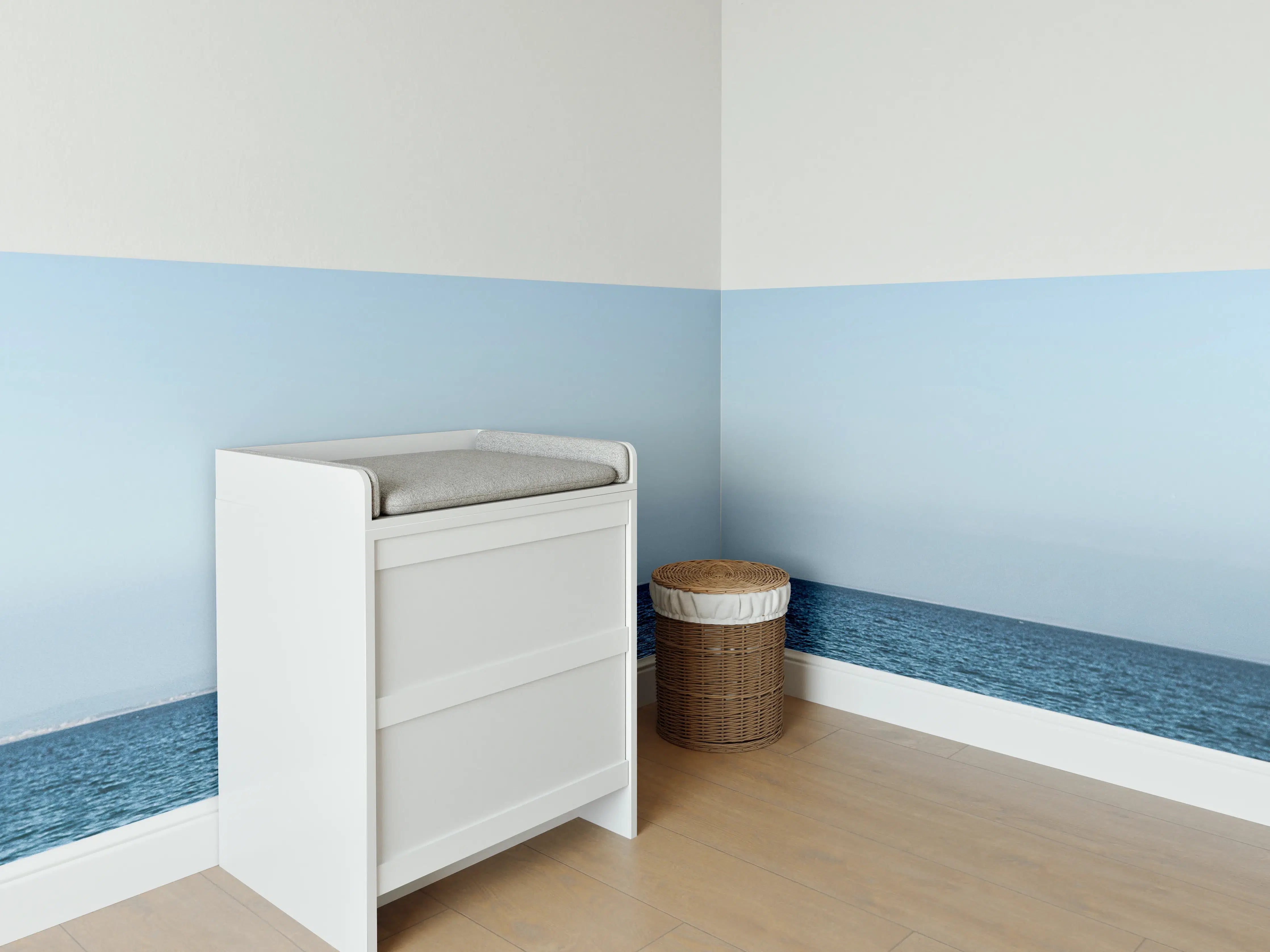 Babyzimmer Wandgestaltung - Serene Beach Seascape