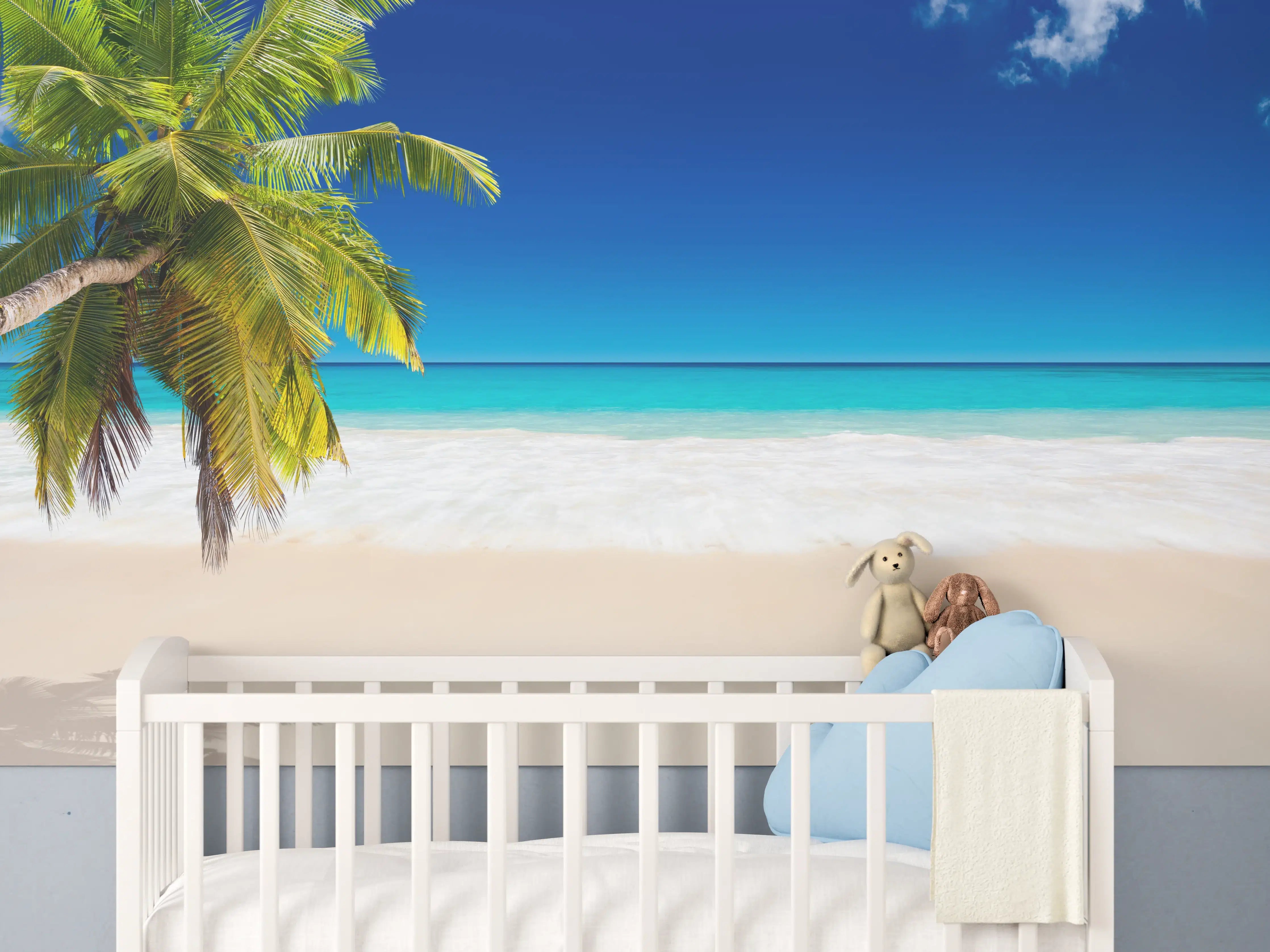 Babyzimmer Wandgestaltung - Seychellen Strand