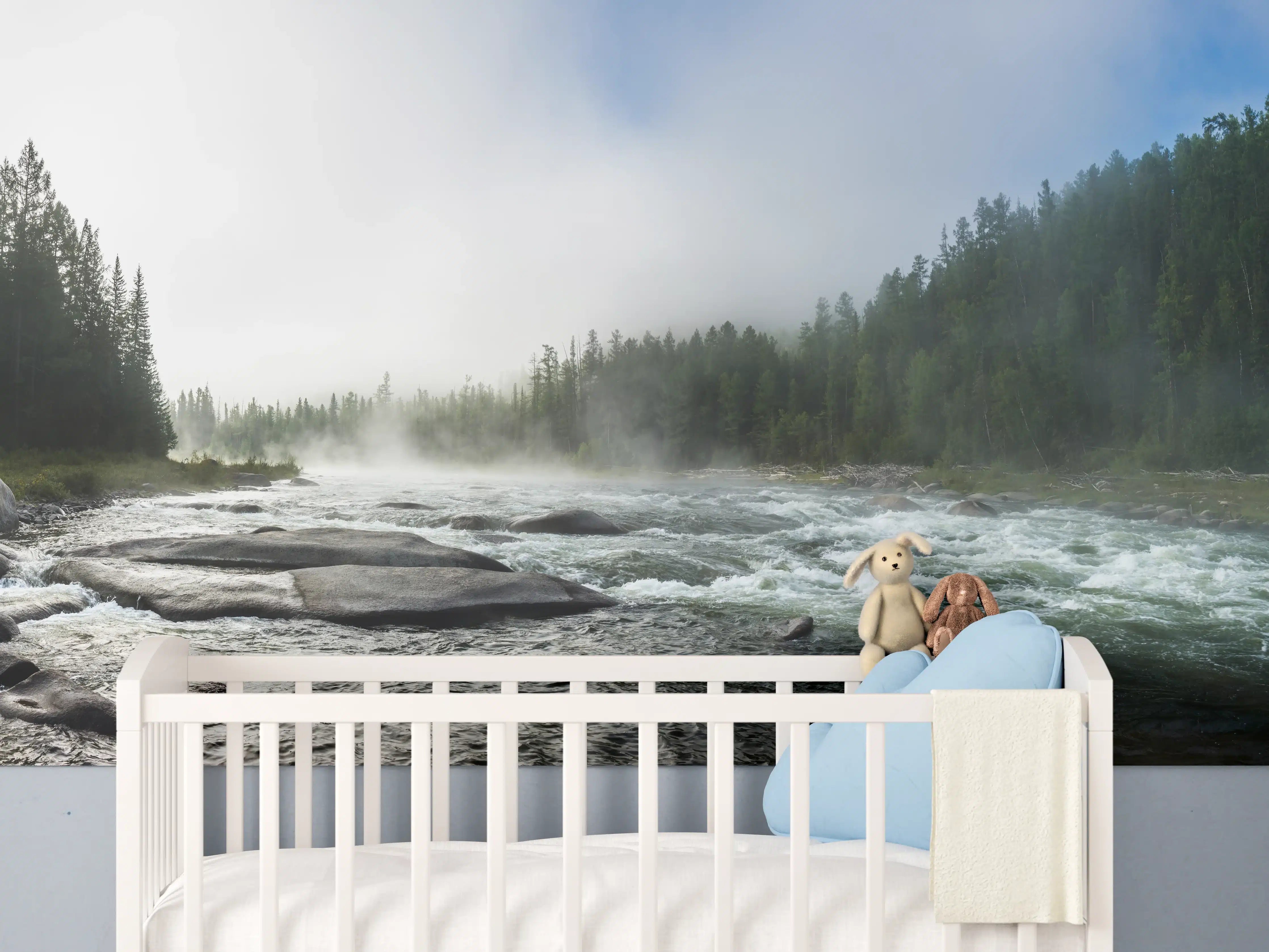 Babyzimmer Wandgestaltung - Sibirischer Fluss Balyiktyig