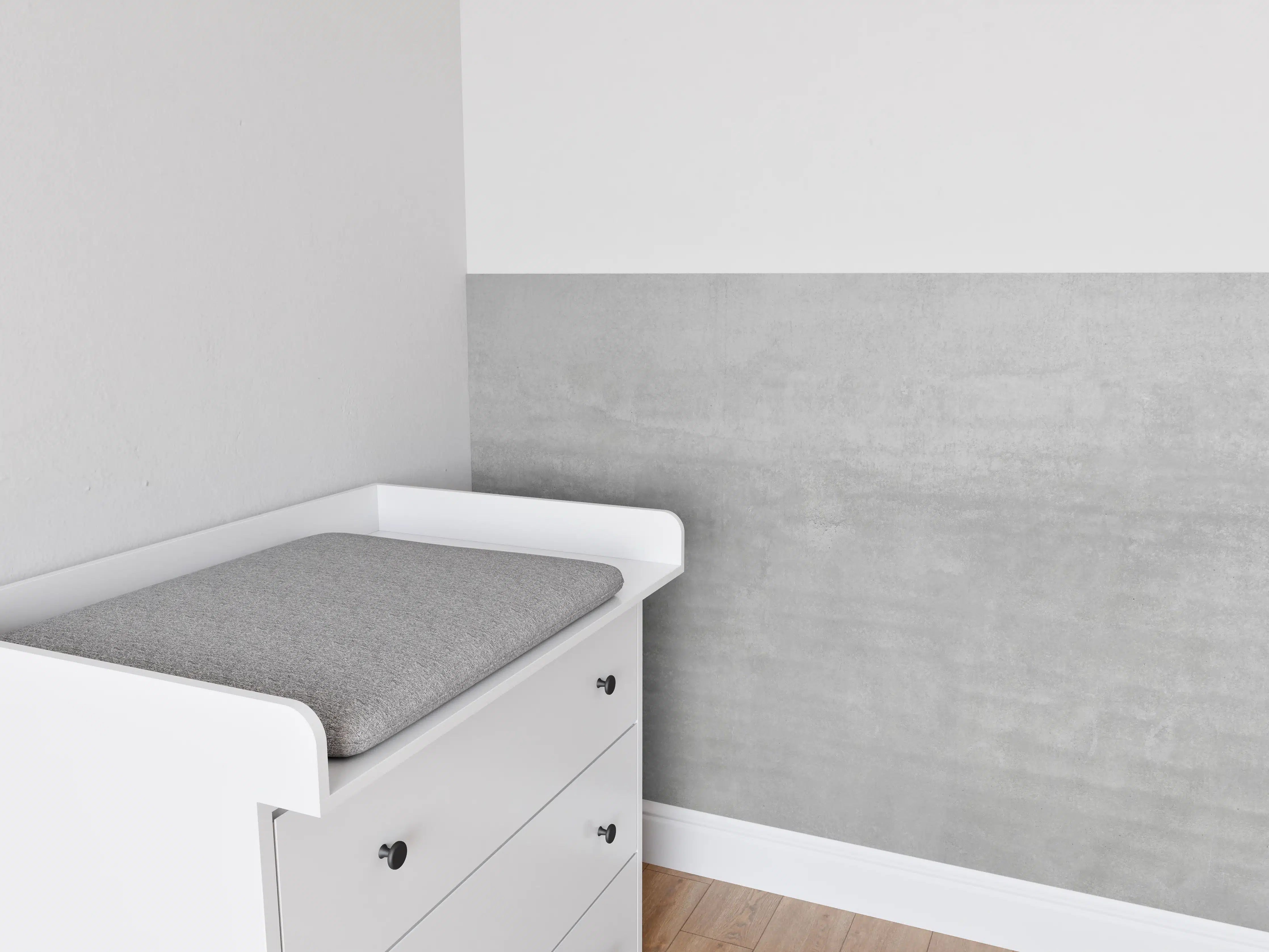 Babyzimmer Wandgestaltung - Sicht-Beton Textur