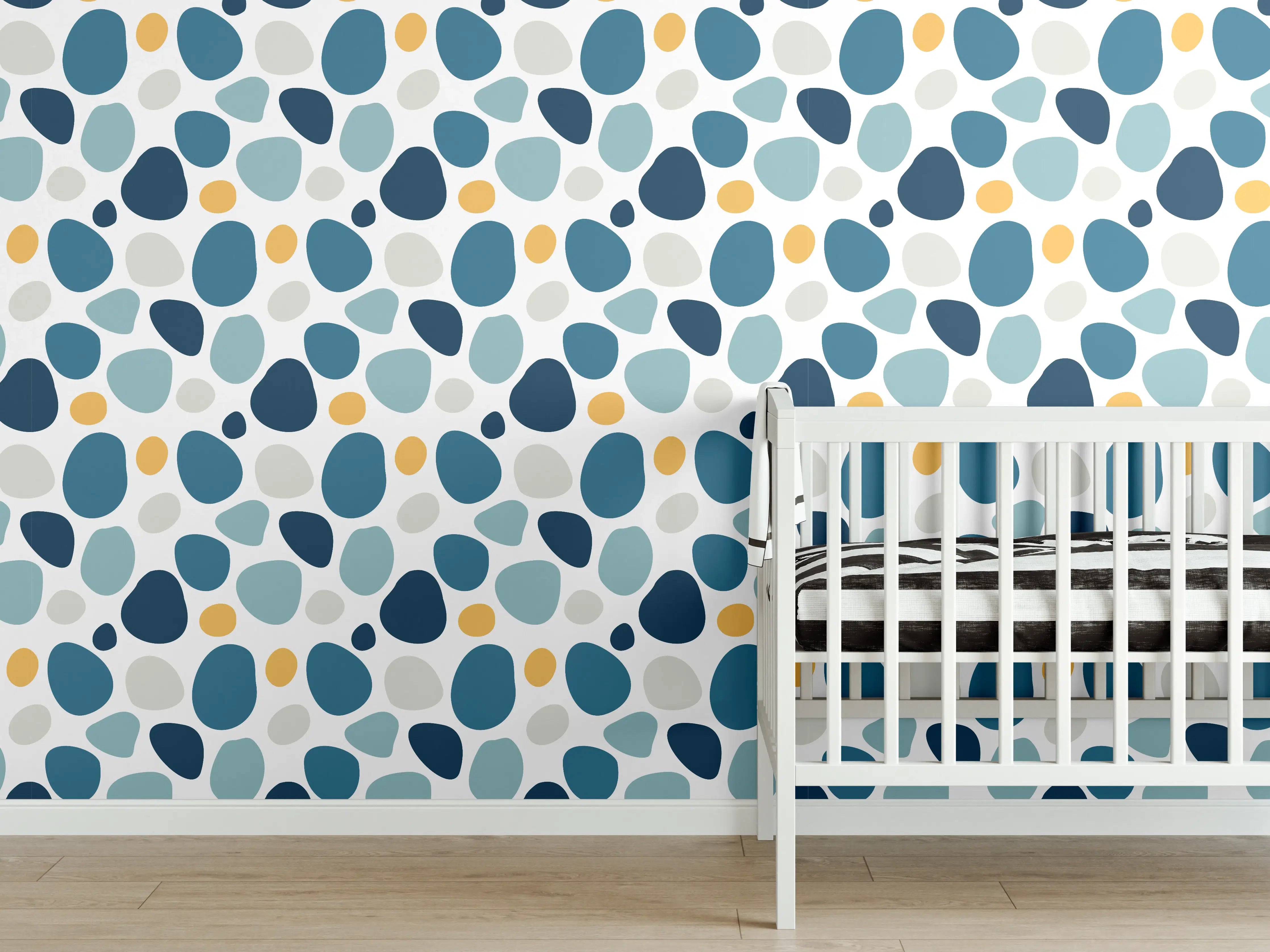 Babyzimmer Wandgestaltung - Skandinavisches Abstraktes Muster