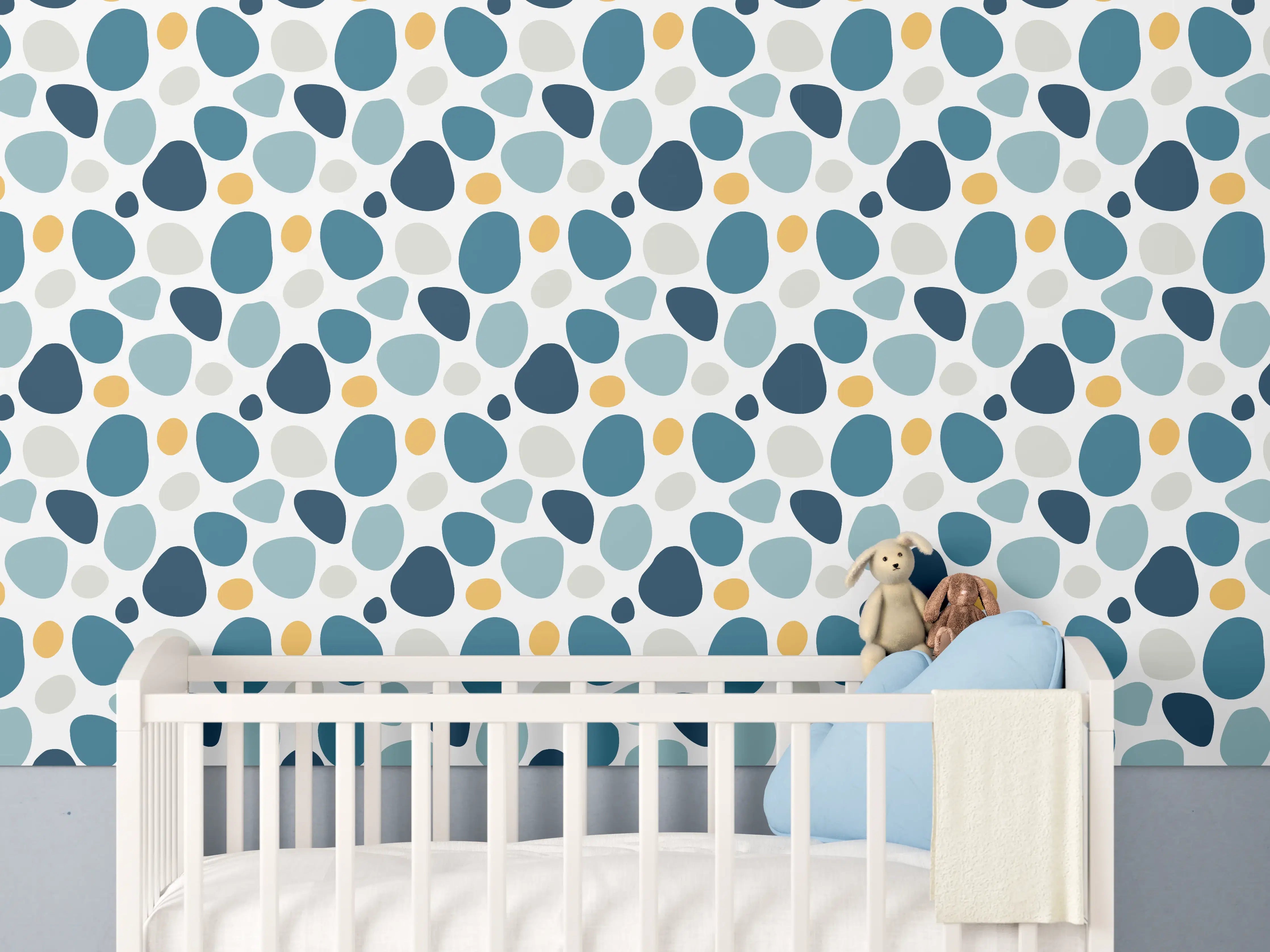 Babyzimmer Wandgestaltung - Skandinavisches Abstraktes Muster