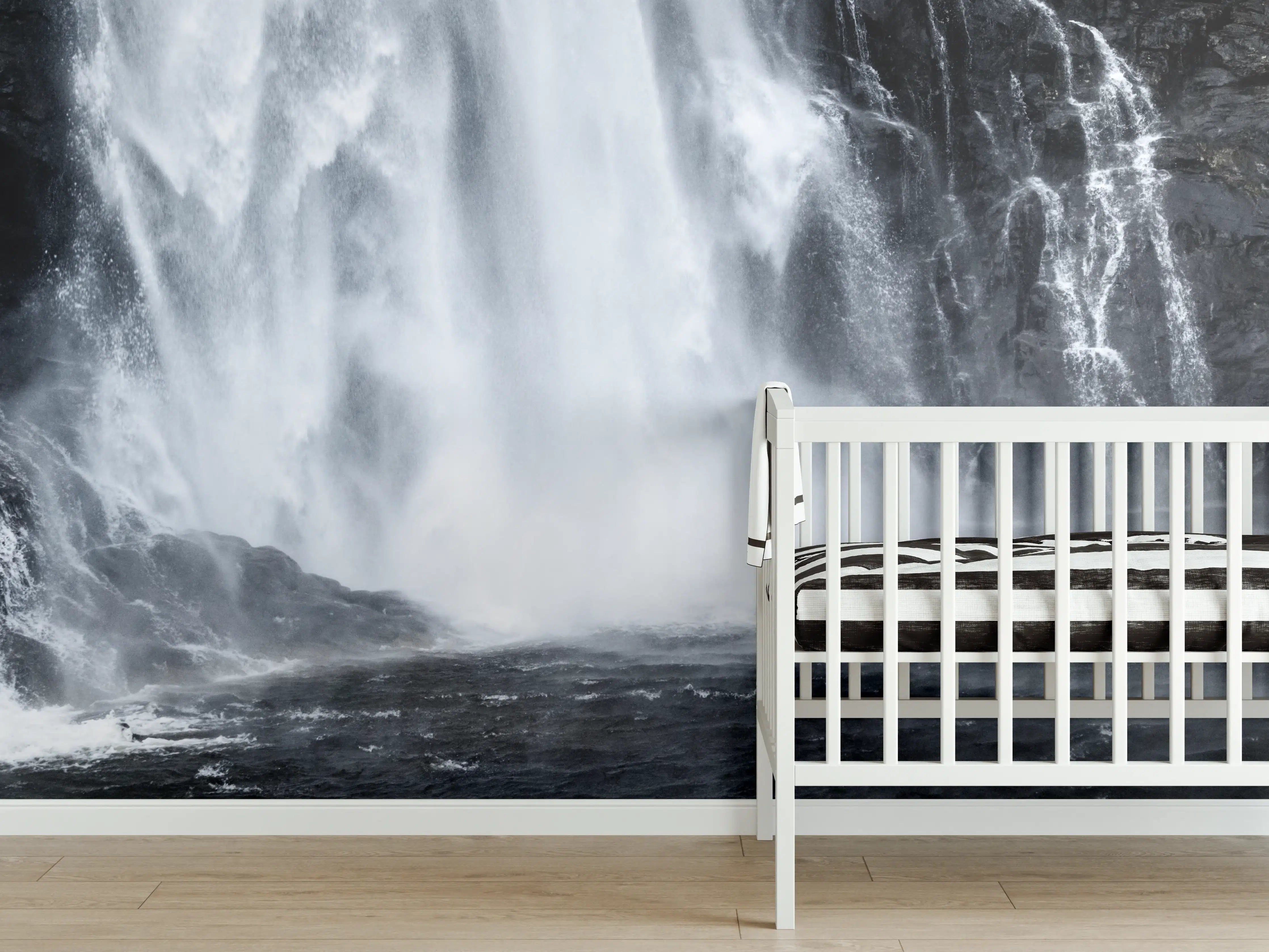 Babyzimmer Wandgestaltung - Skjervefossen Wasserfall