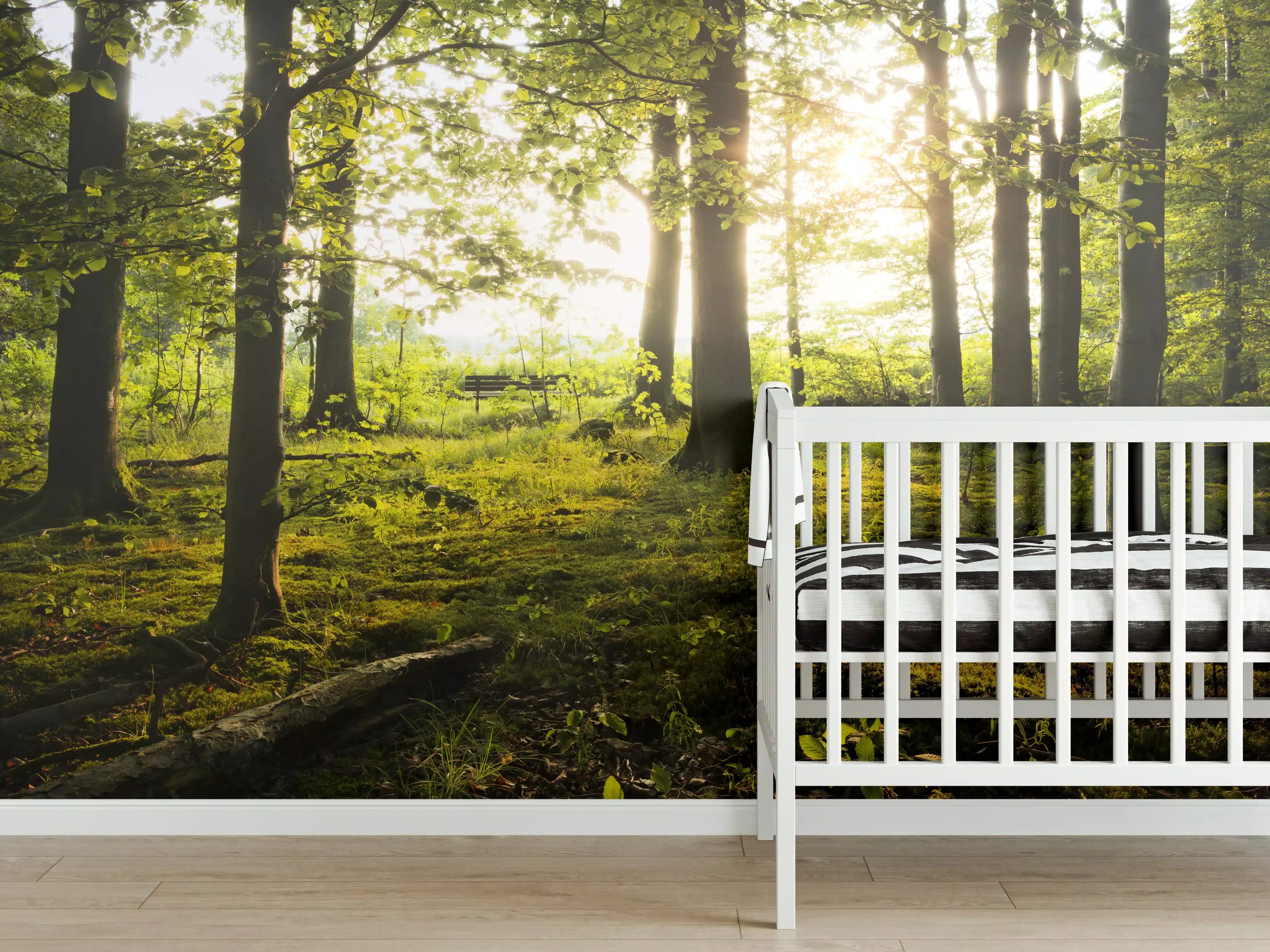 Babyzimmer Wandgestaltung - Sommer Wald