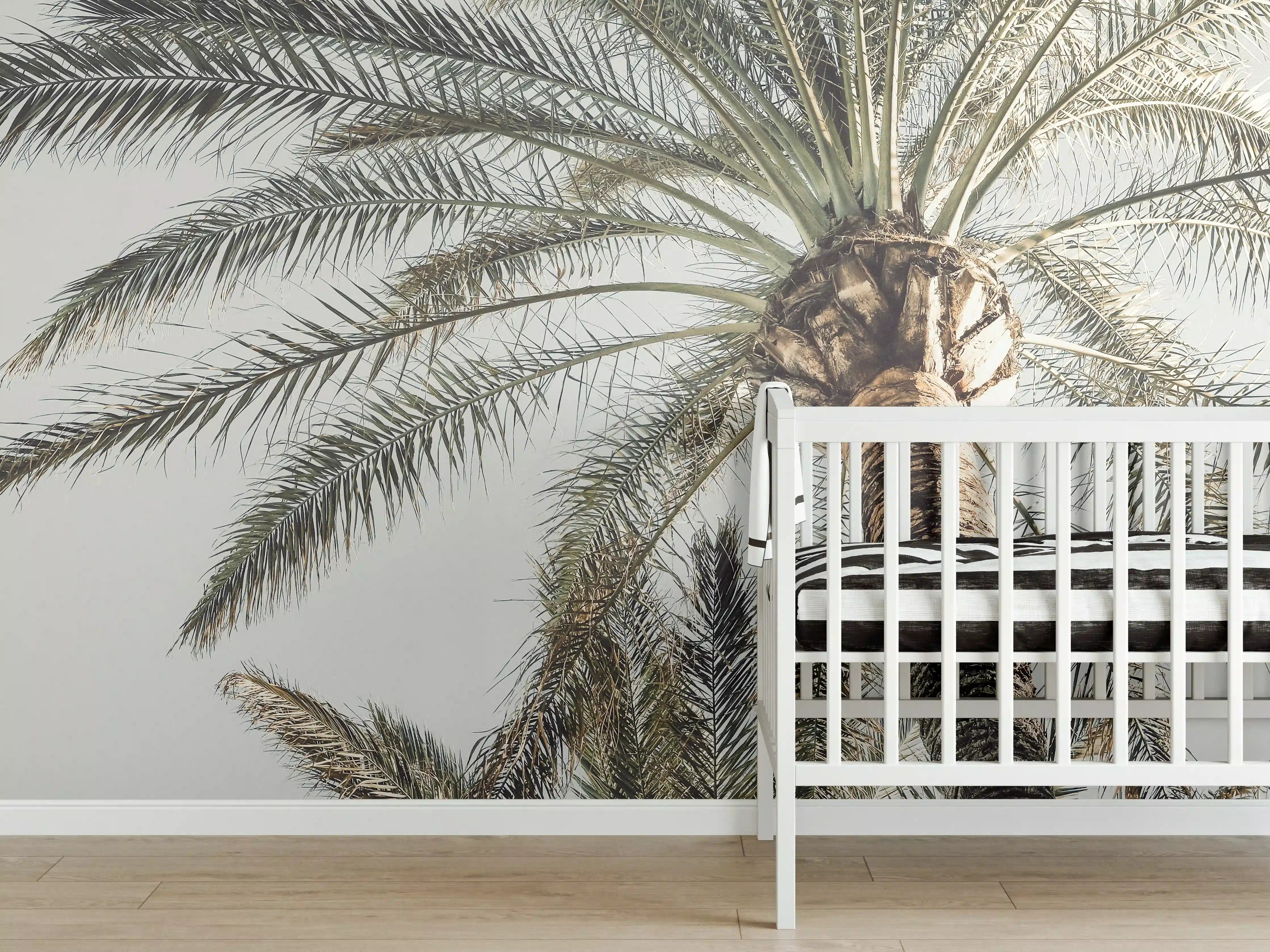 Babyzimmer Wandgestaltung - Sommerliche Palme