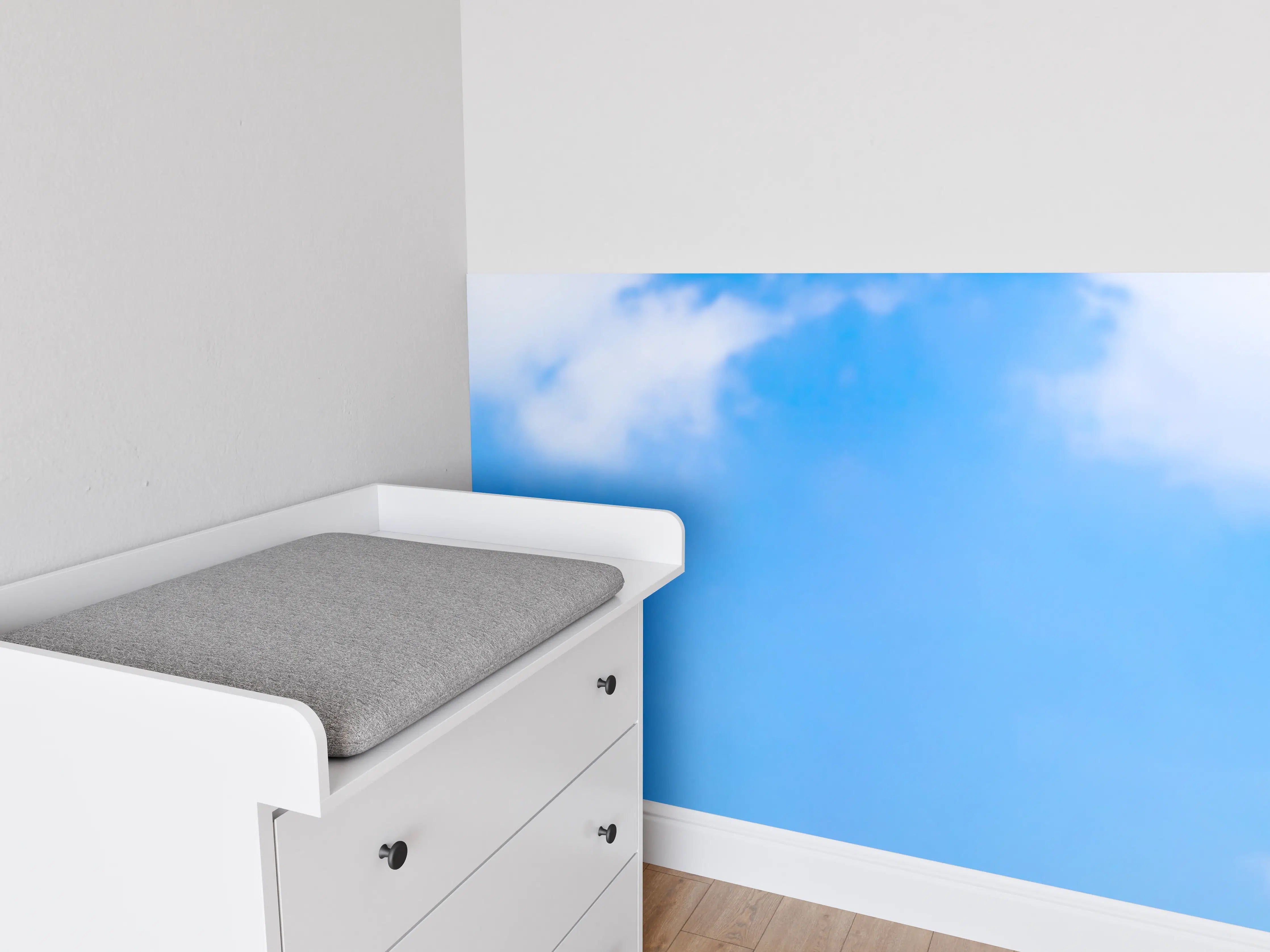 Babyzimmer Wandgestaltung - Sonne strahlt auf Palme